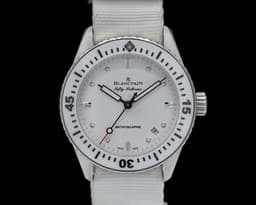 Fifty Fathoms Bathyscaphe White Ceramic Bezel 38mm