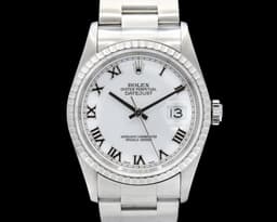 Datejust Bold White Roman Dial SS / Oyster