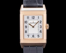 Reverso Classic Medium 18k RG Manual Wind Silver Guilloche Dial