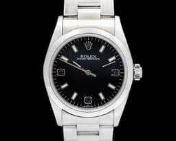 Oyster Perpetual Ladies No Date Black Dial SS