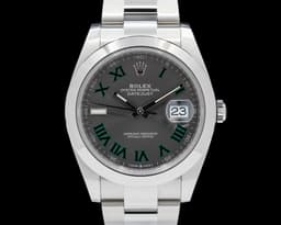 Datejust 41 126300 Wimbledon Slate Roman Dial SS