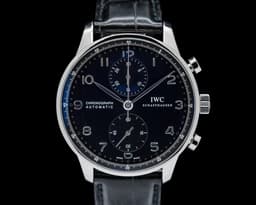 Portuguese Chronograph SS Black Dial