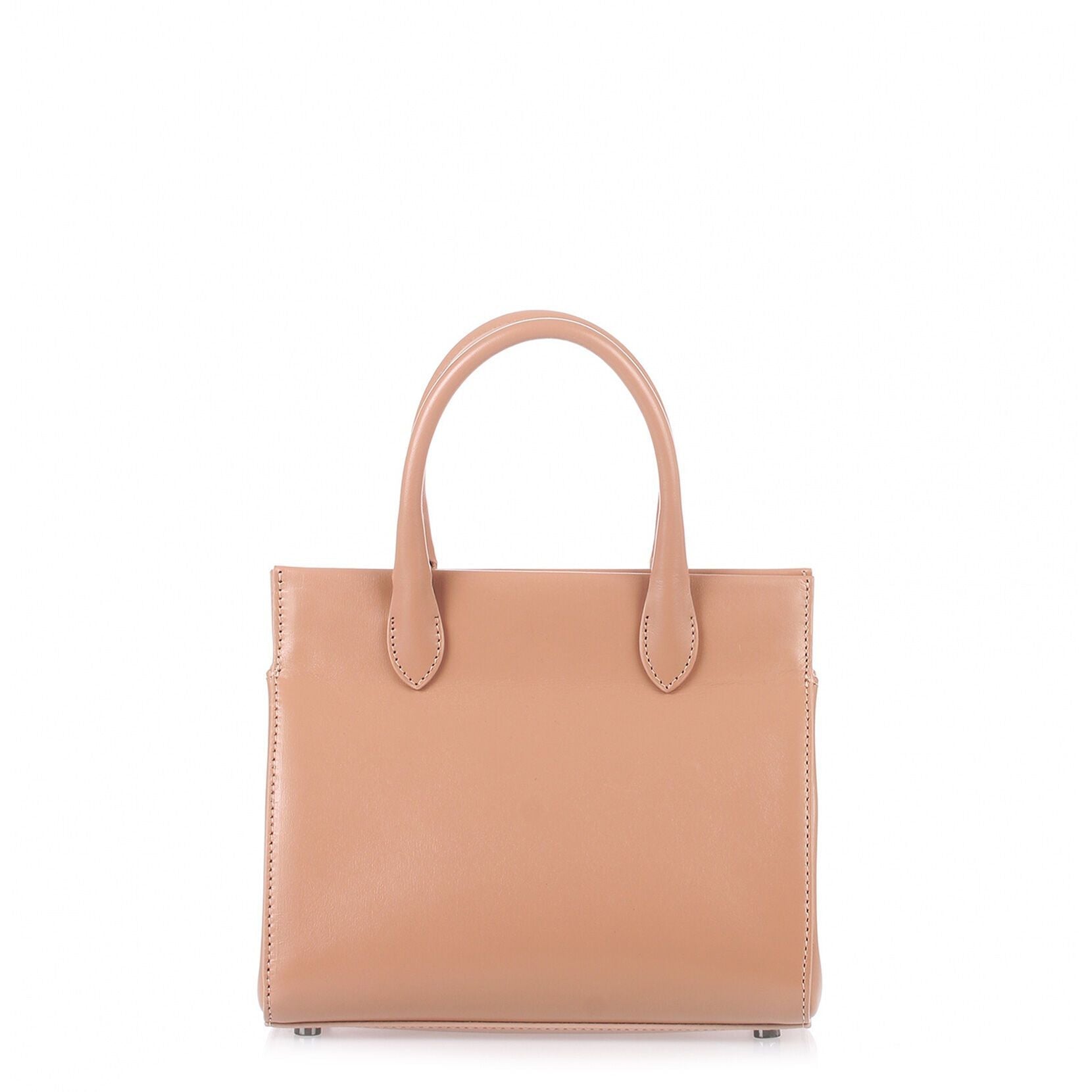Dark nude leather mini tote