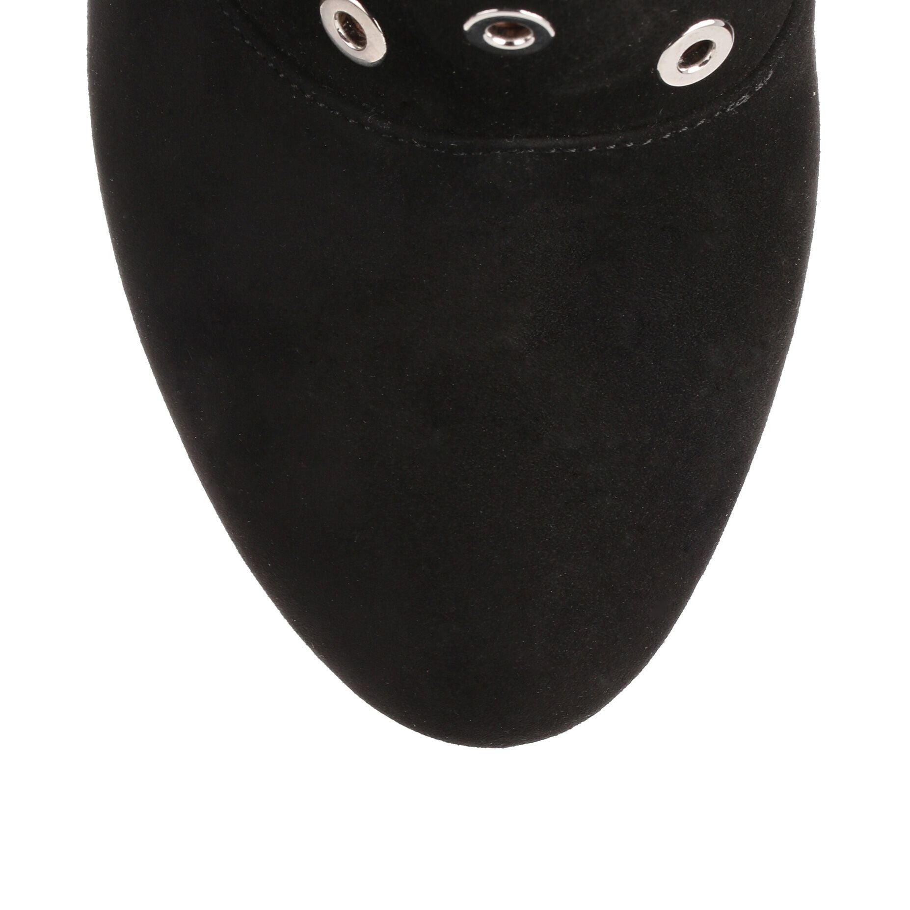 Black suede eyelet boot