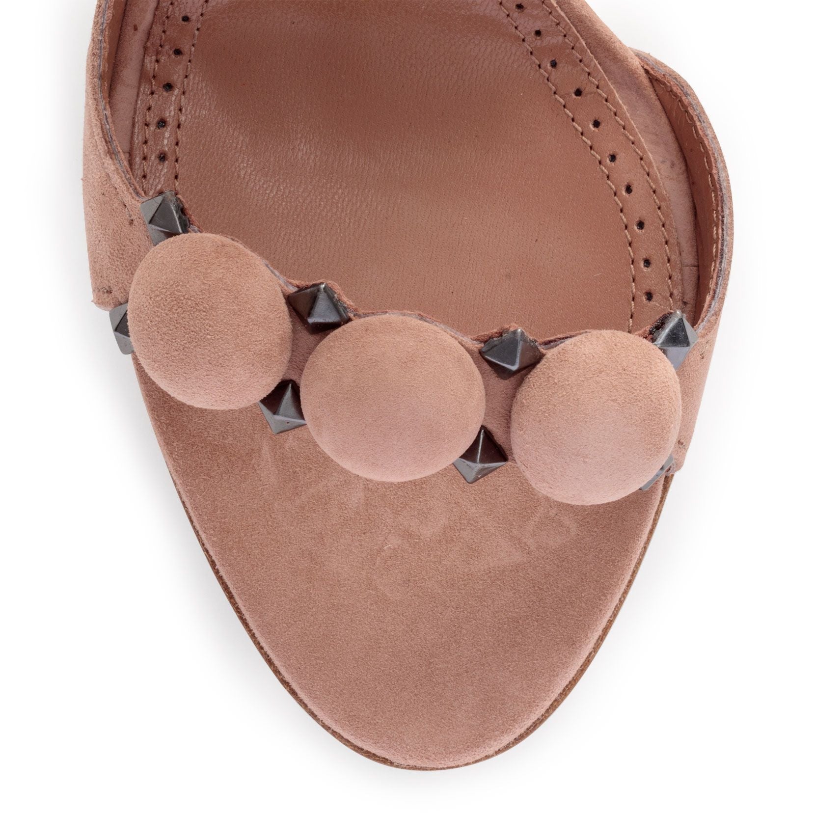 Beige Suede Bomb Sandals