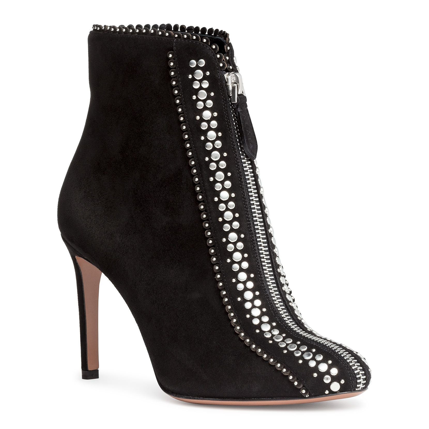 Black suede boots