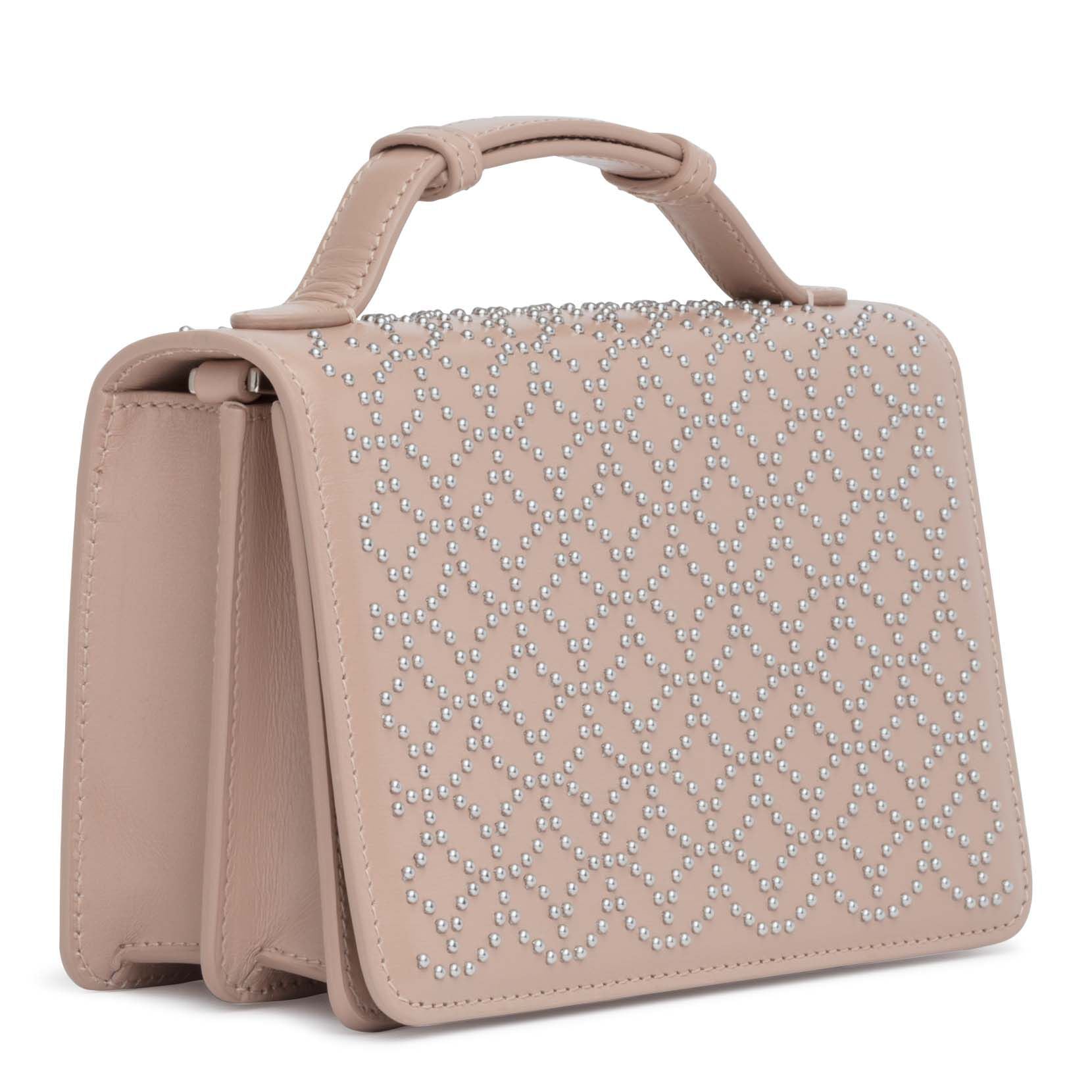 Franca Small light beige studded bag