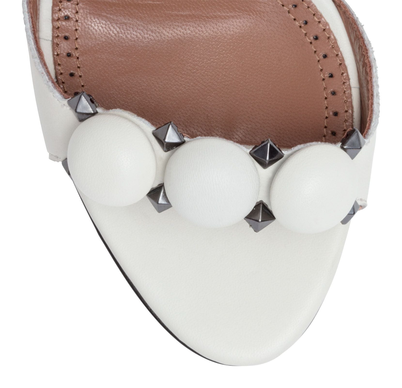 White leather Bomb Sandals