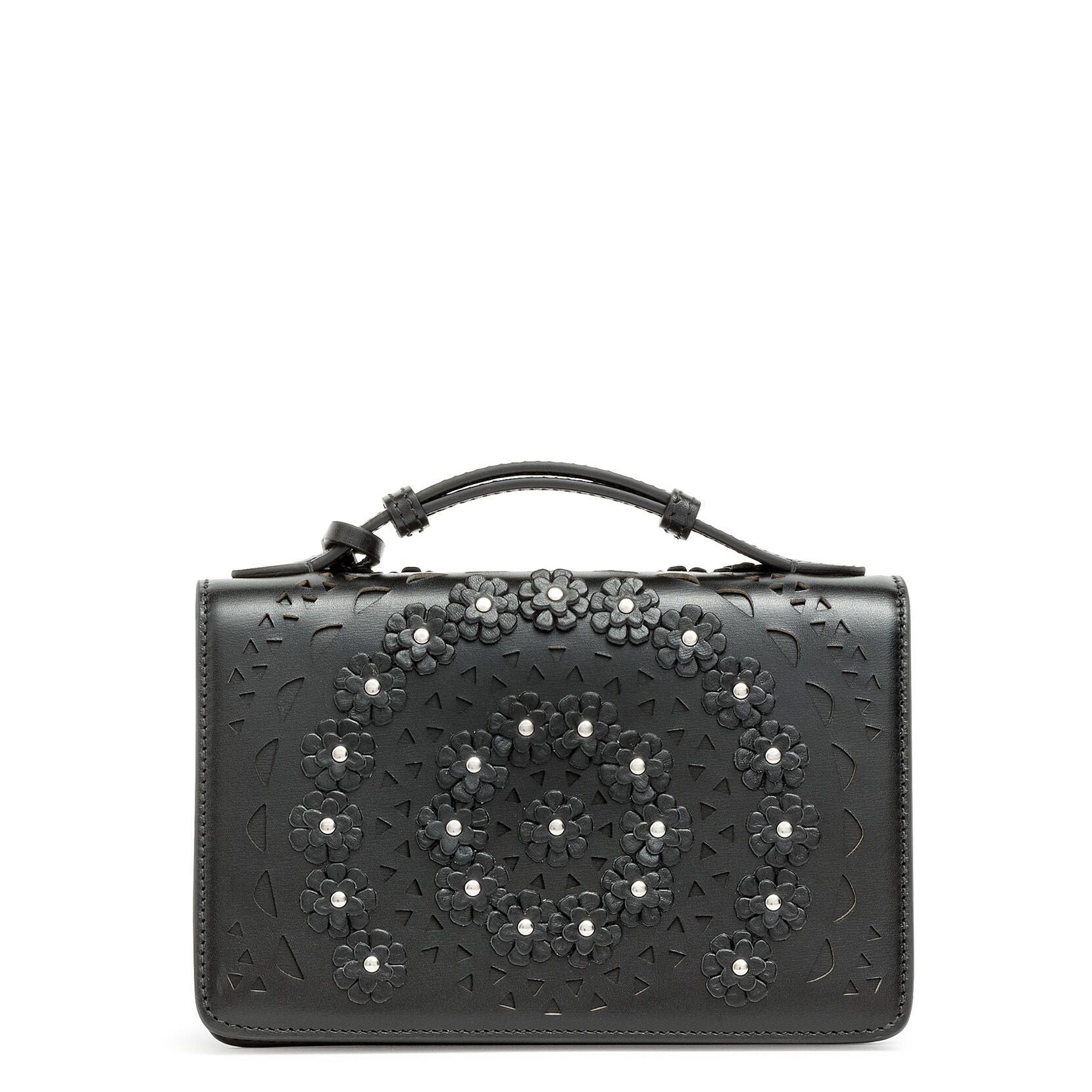 Franca small black flower bag