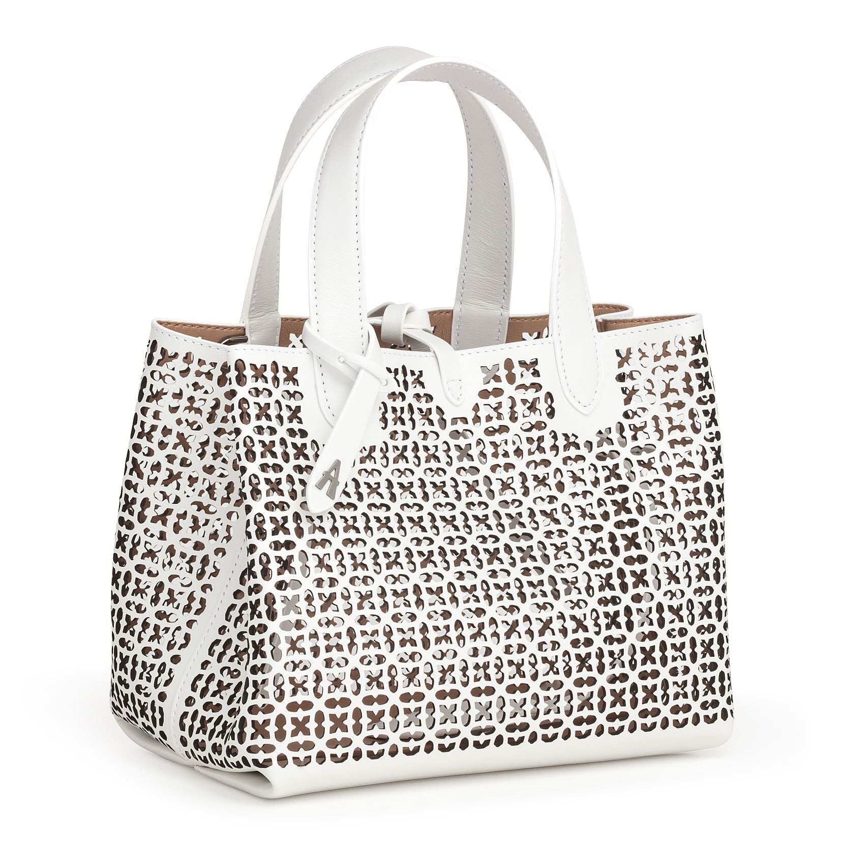 Frida Mini white and black laser-cut bag