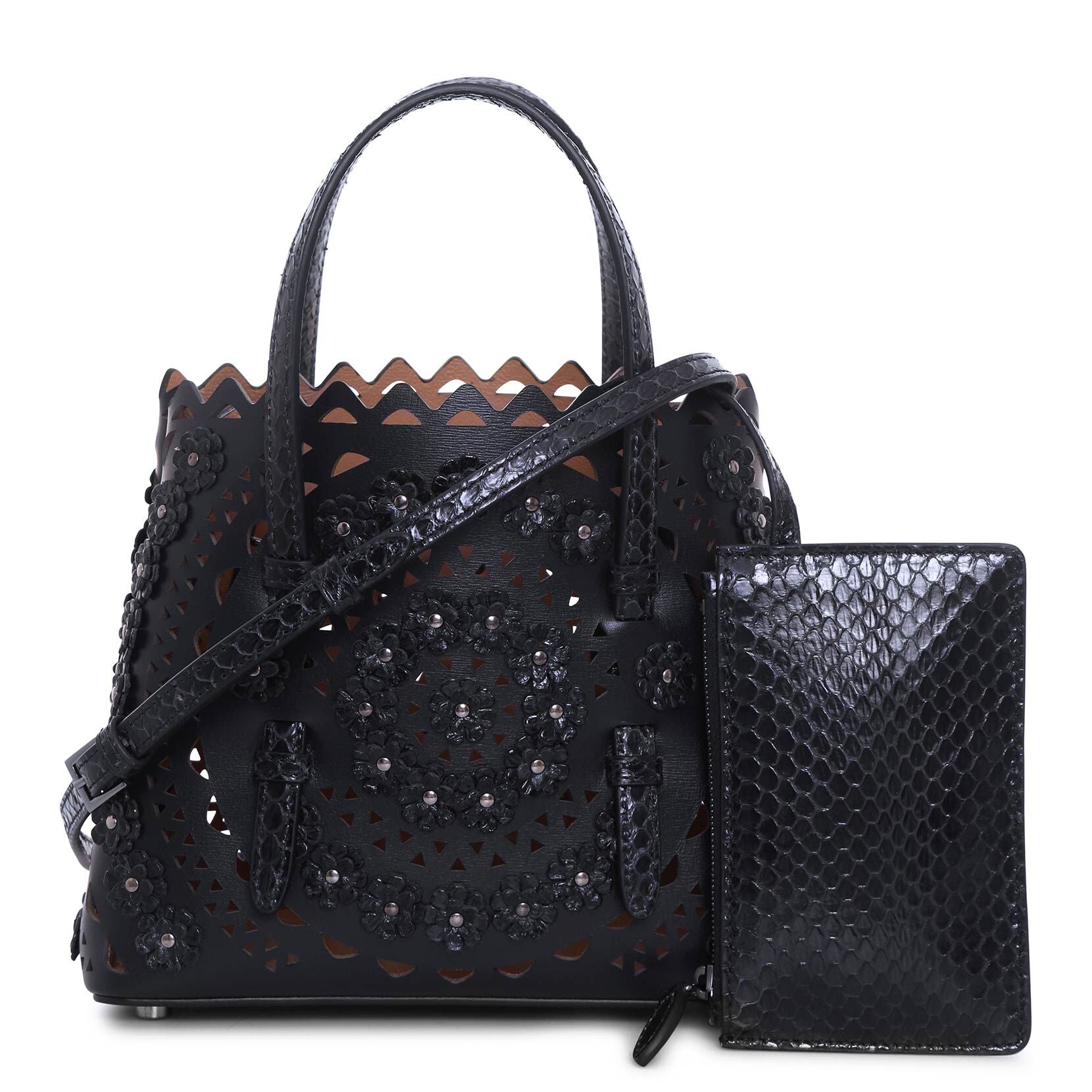 Mina 20 flower dark blue tote