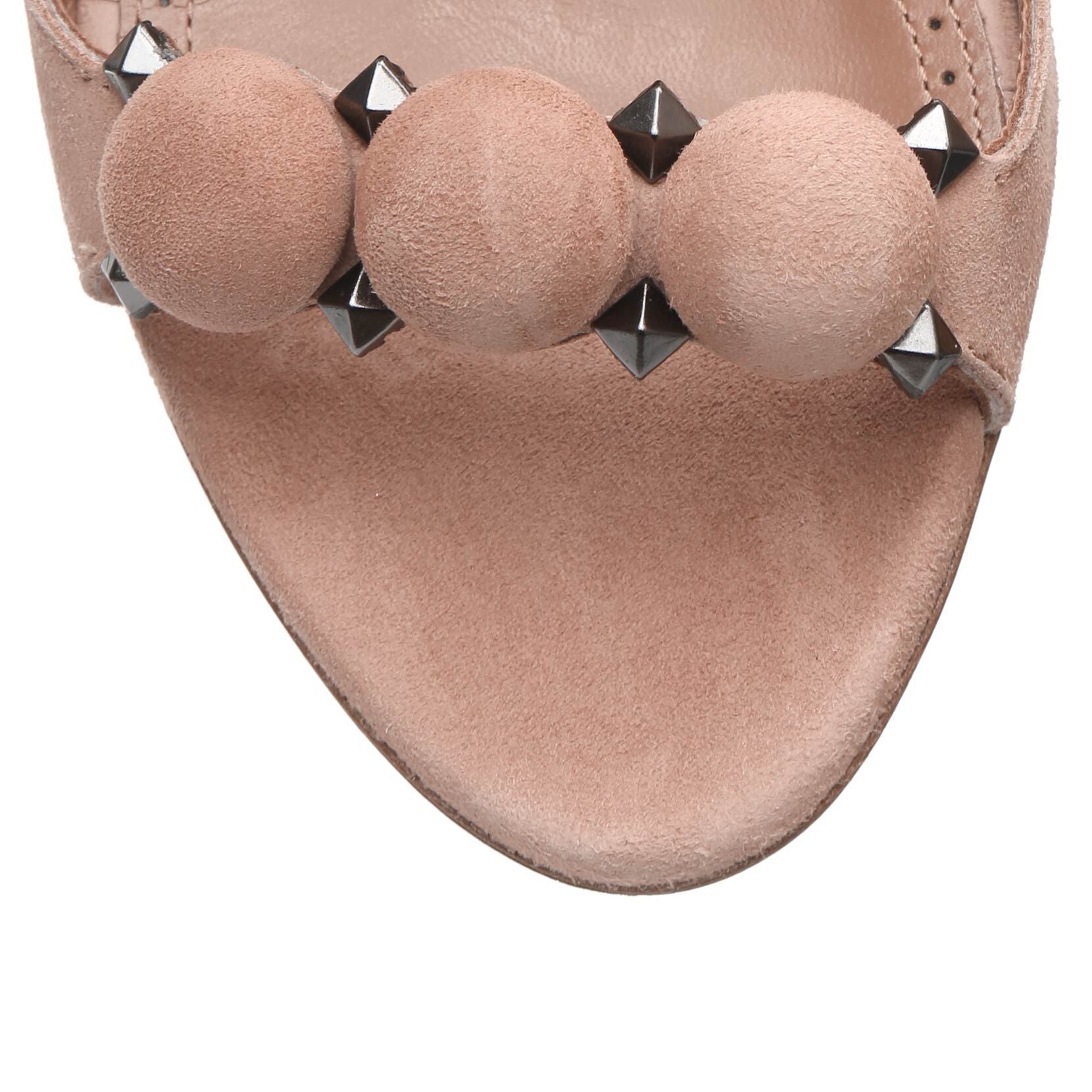 Bombe 90 beige suede sandals
