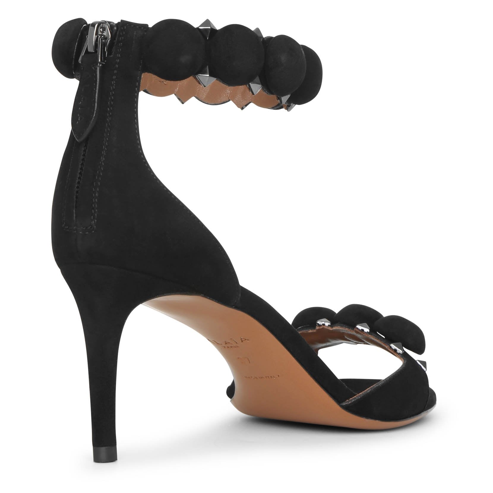 Bombe 70 black suede sandals