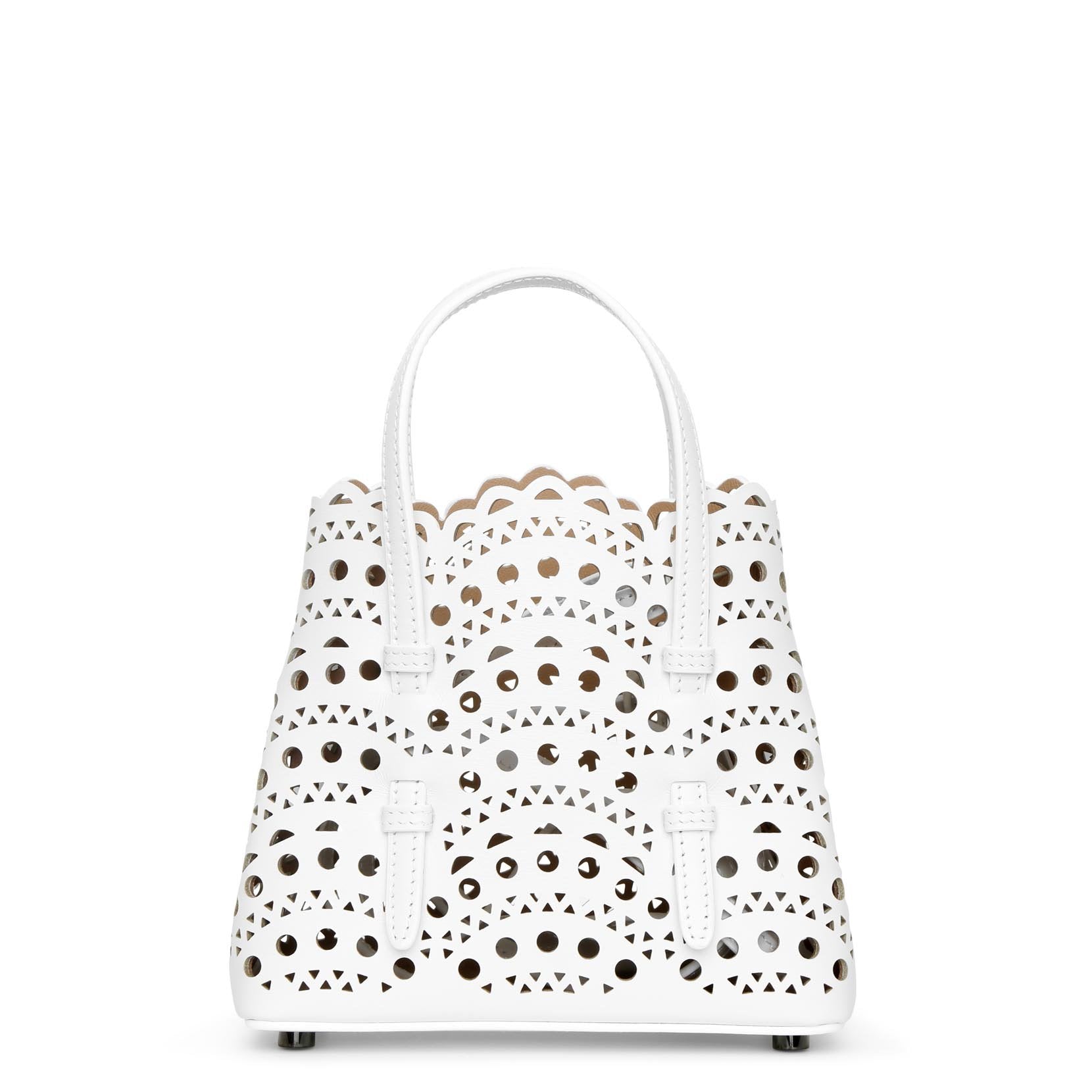 Mina 16 white mini tote bag