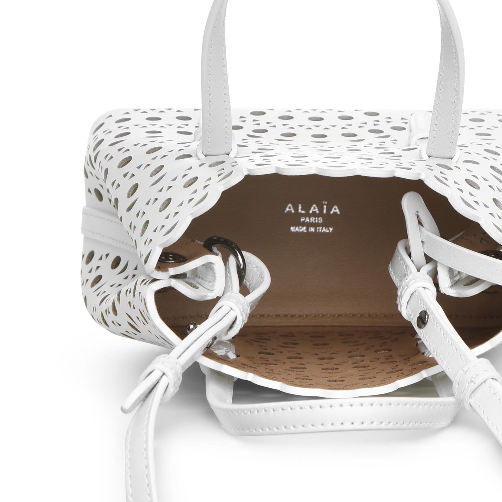 Mina 16 white mini tote bag