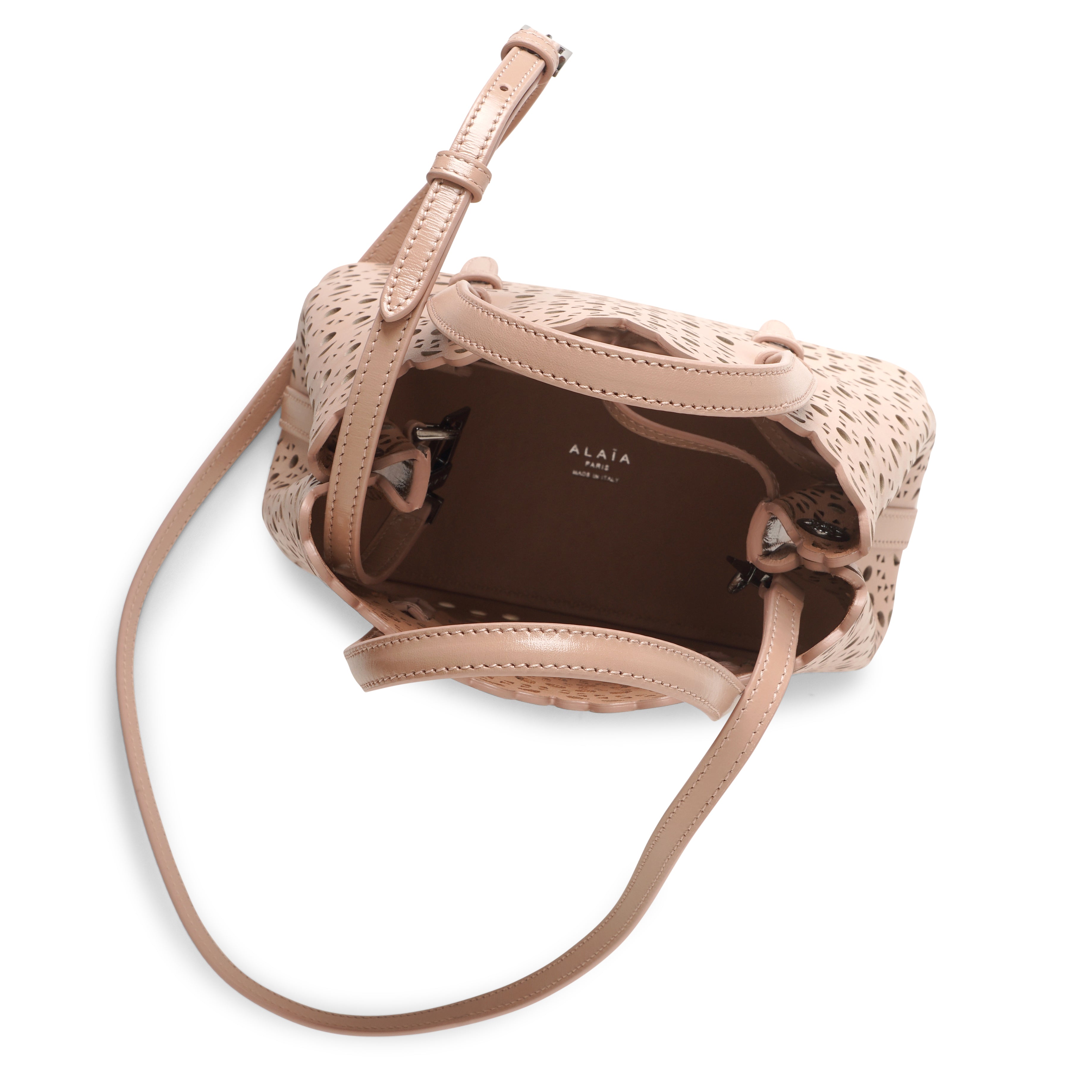 Mina 20 vienne vague beige leather tote bag