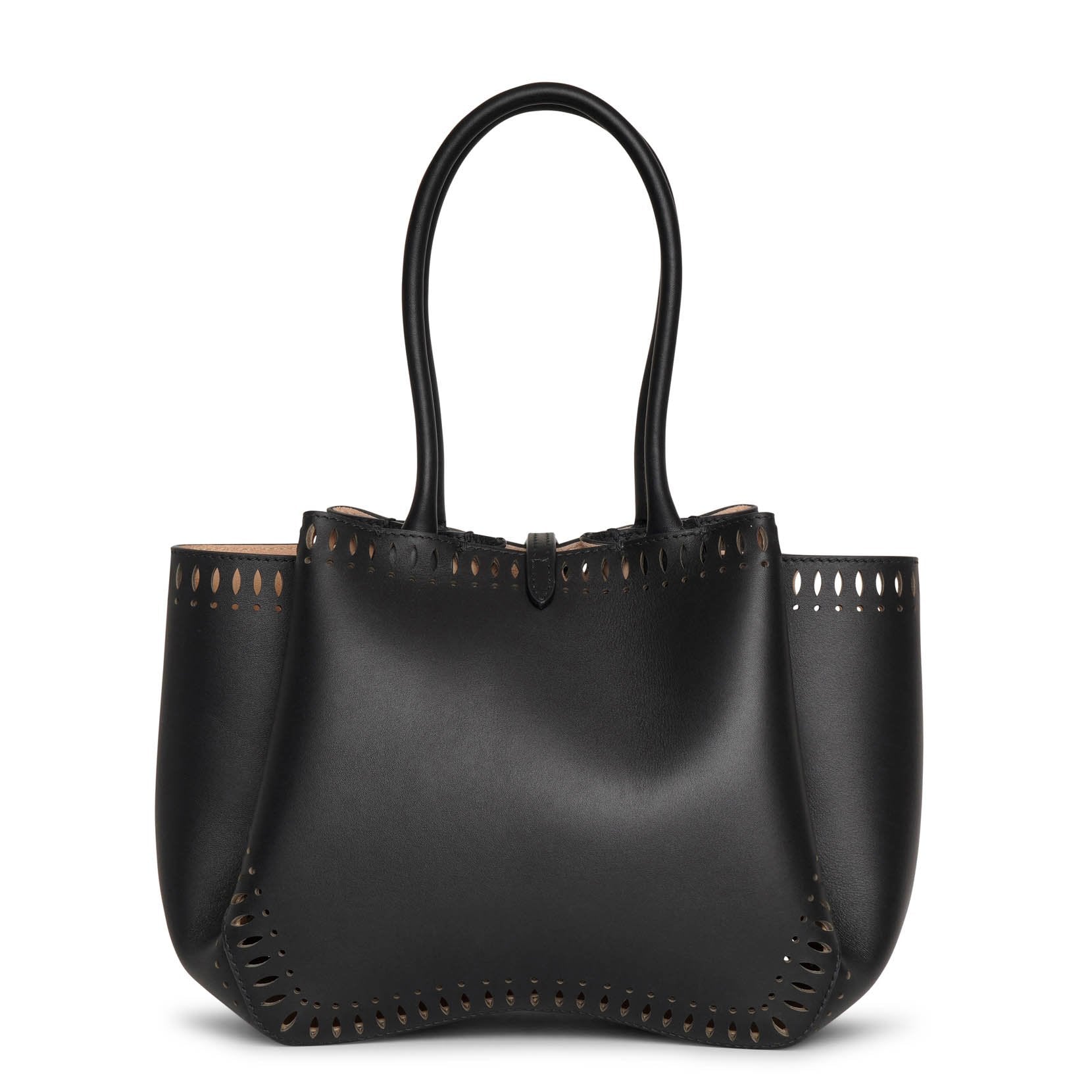Angele 20 black leather tote bag