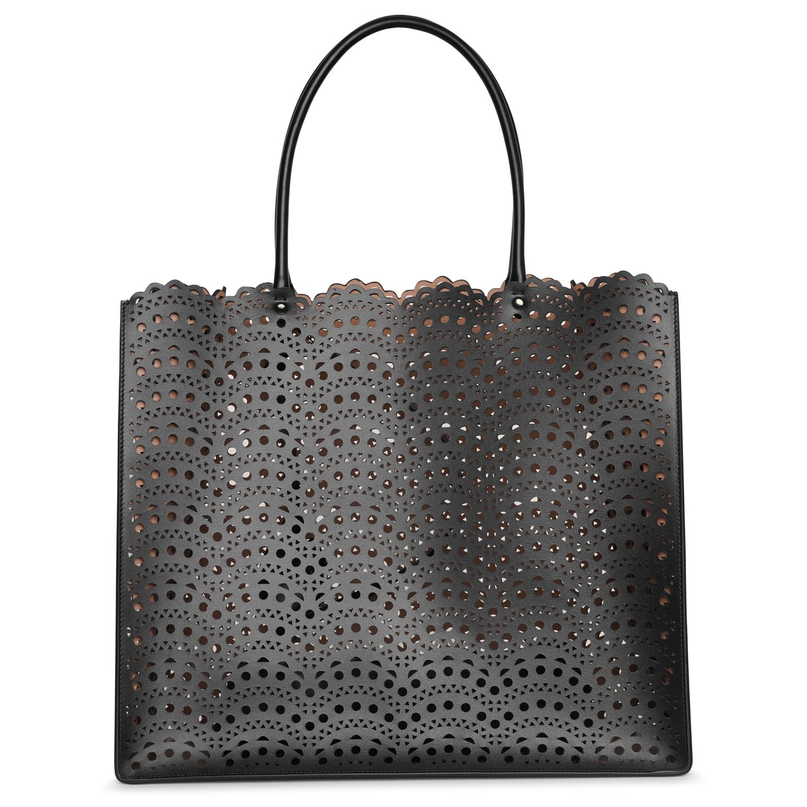 Garance 36 black leather tote bag