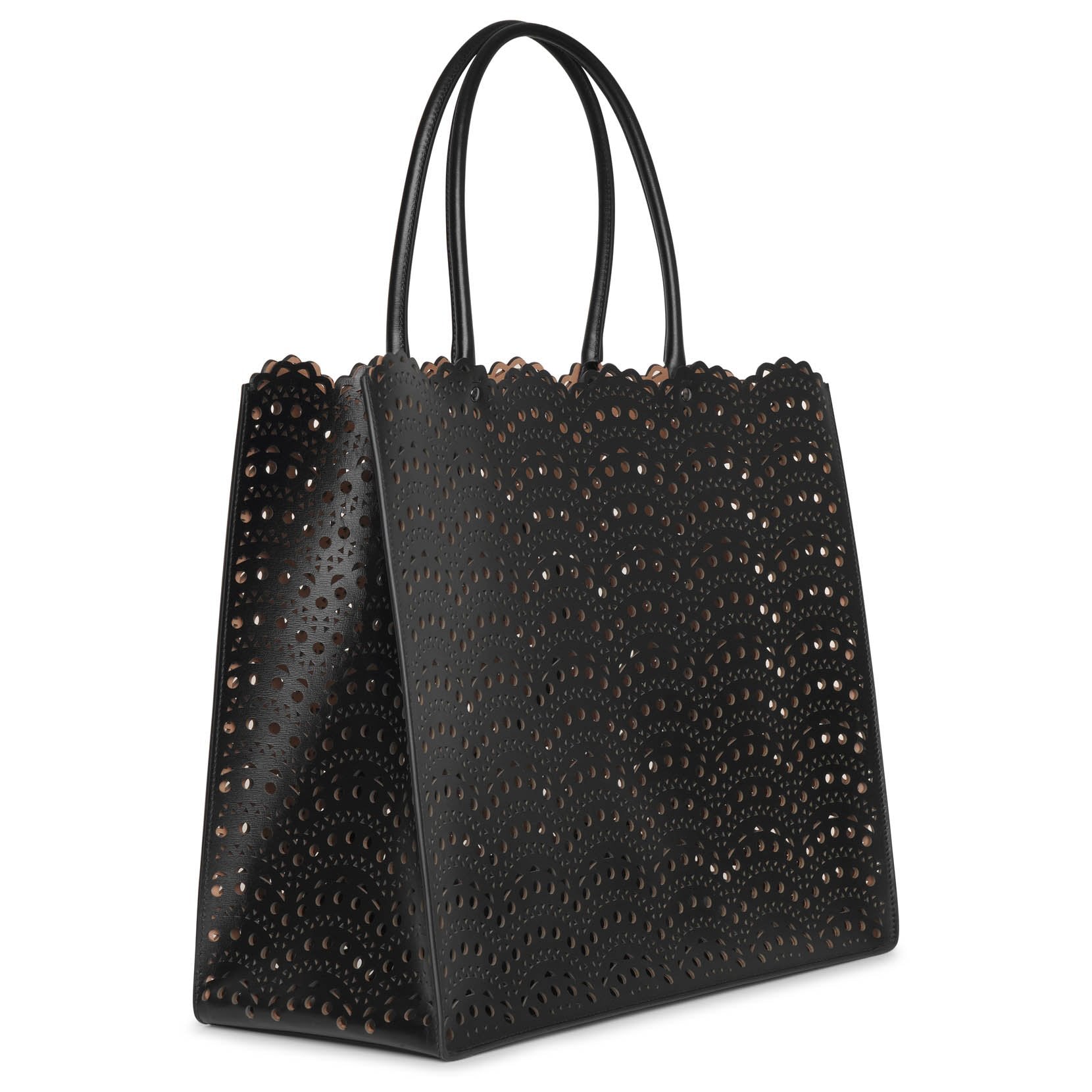Garance 36 black leather tote bag