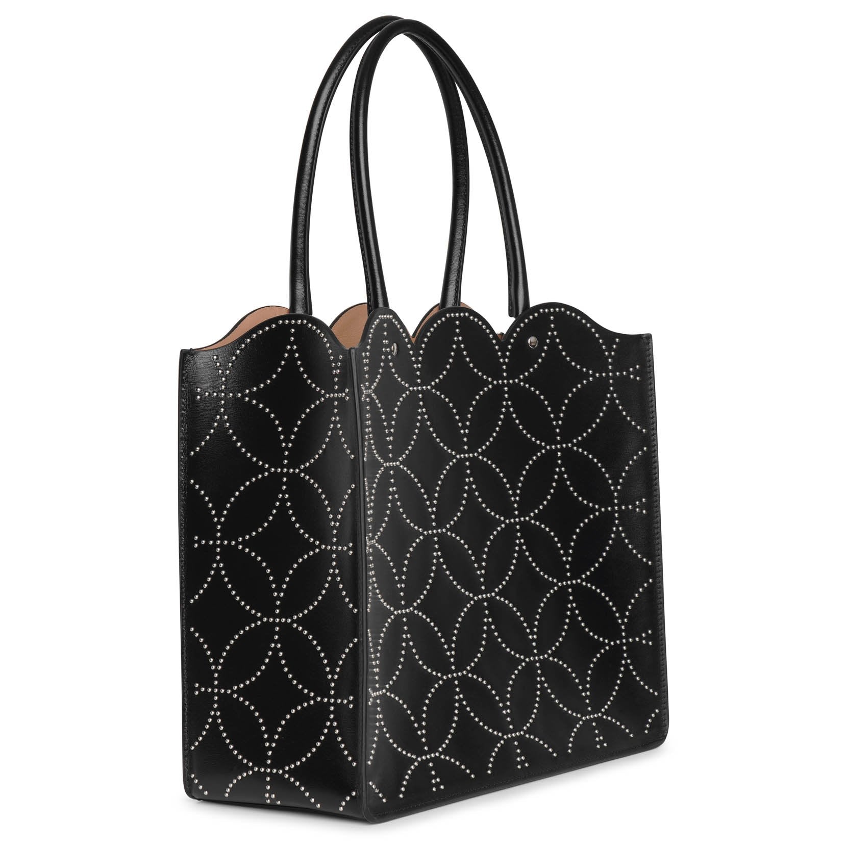 Garance 28 black studded tote bag