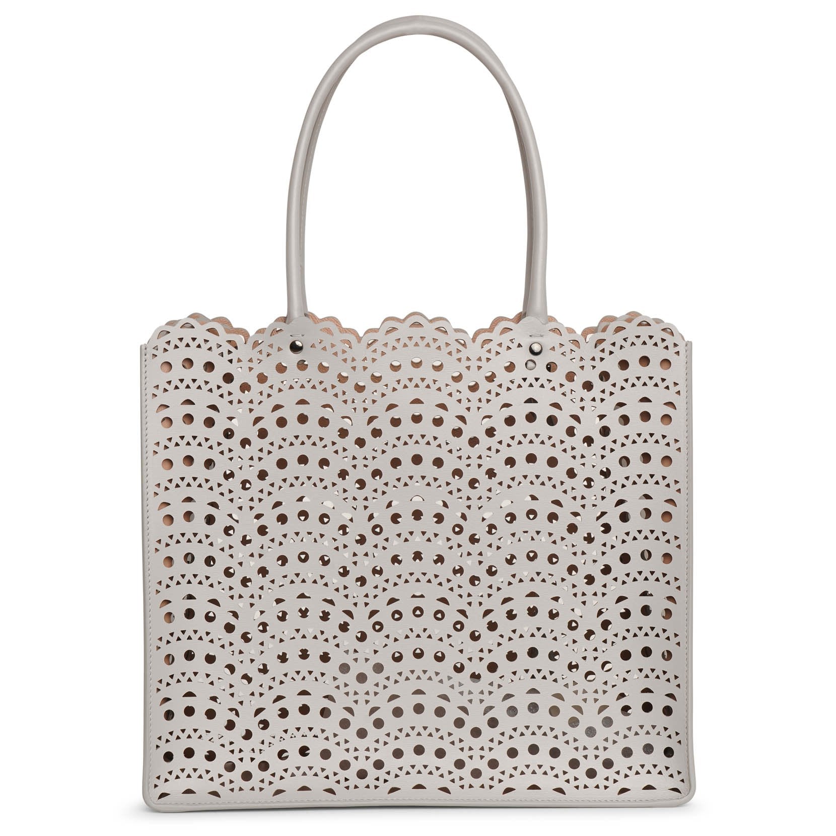Garance 28 perle leather tote bag