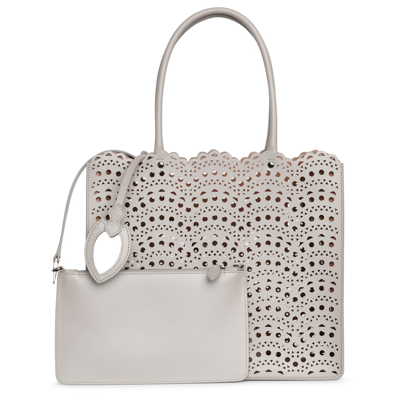 Garance 28 perle leather tote bag