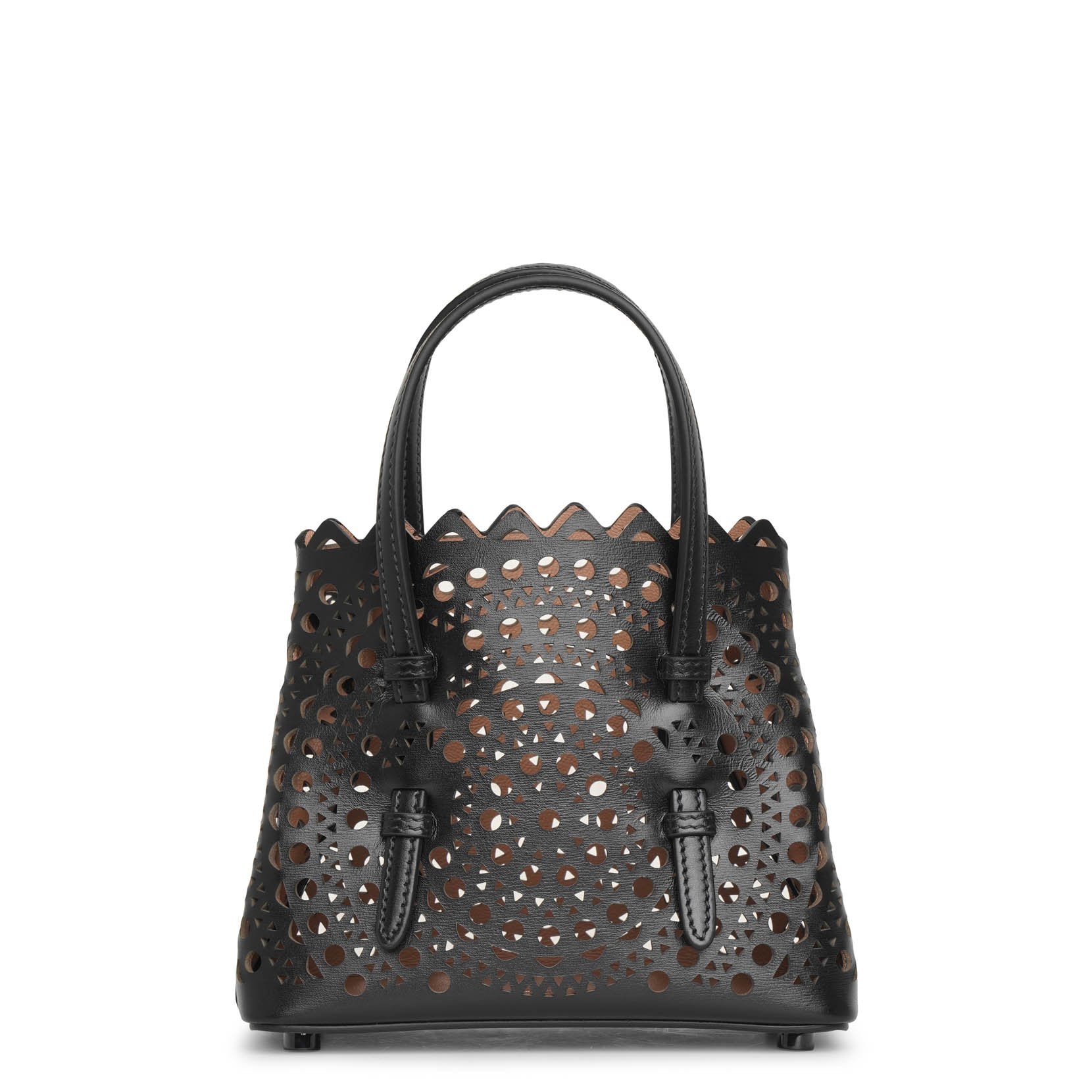 Mina 16 vienne circulaire black tote bag