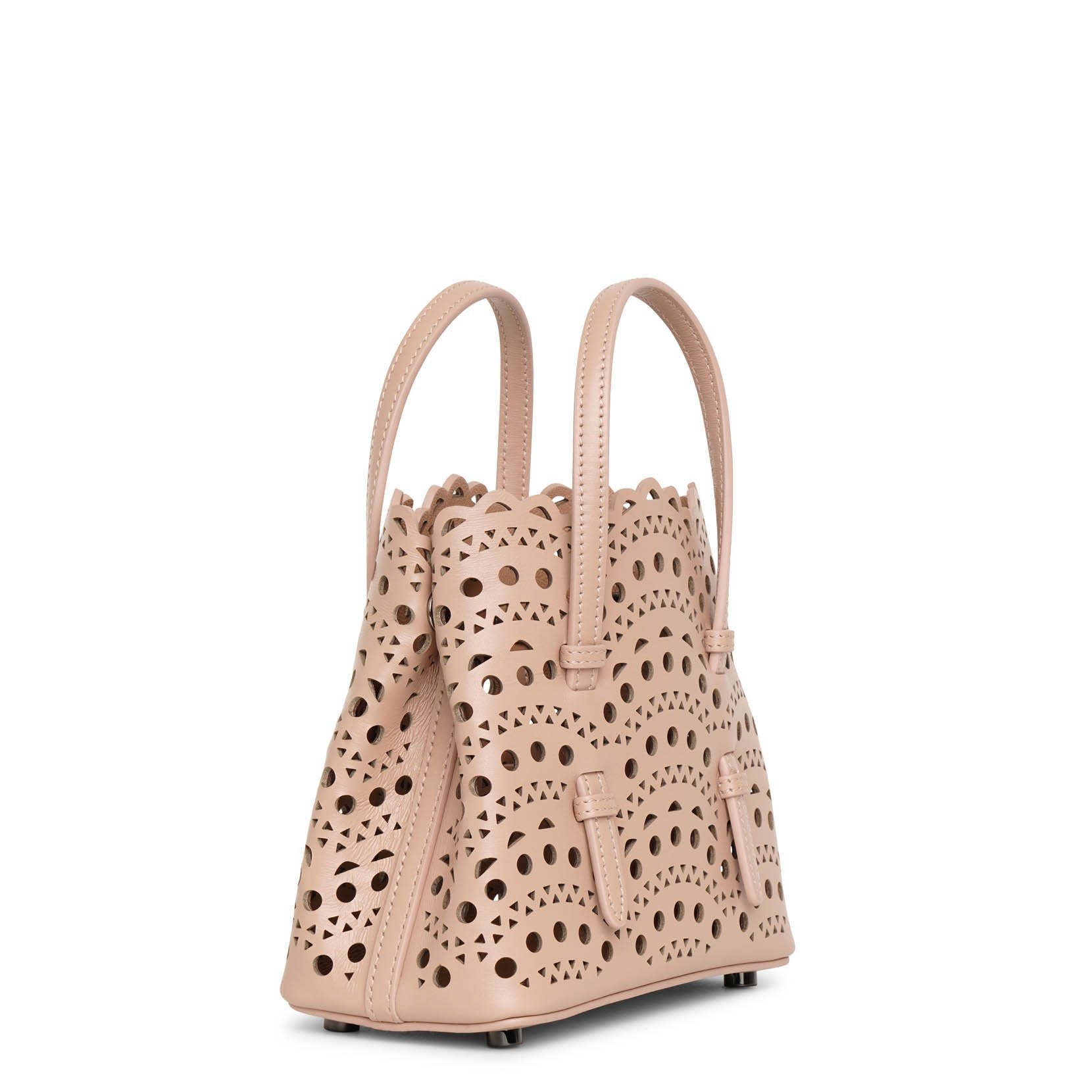 Mina 16 vienne vague beige leather tote bag