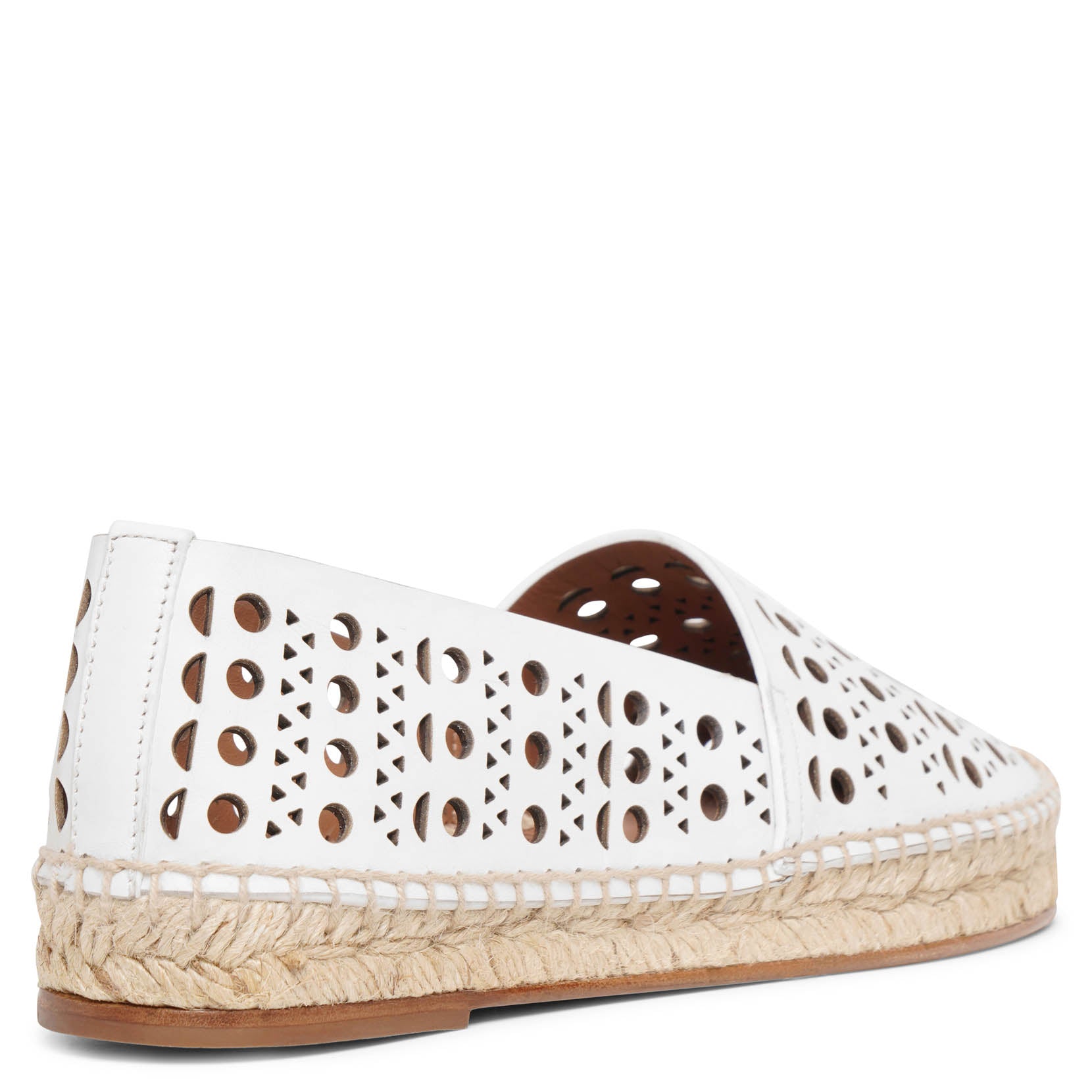 Vienne white leather espadrilles