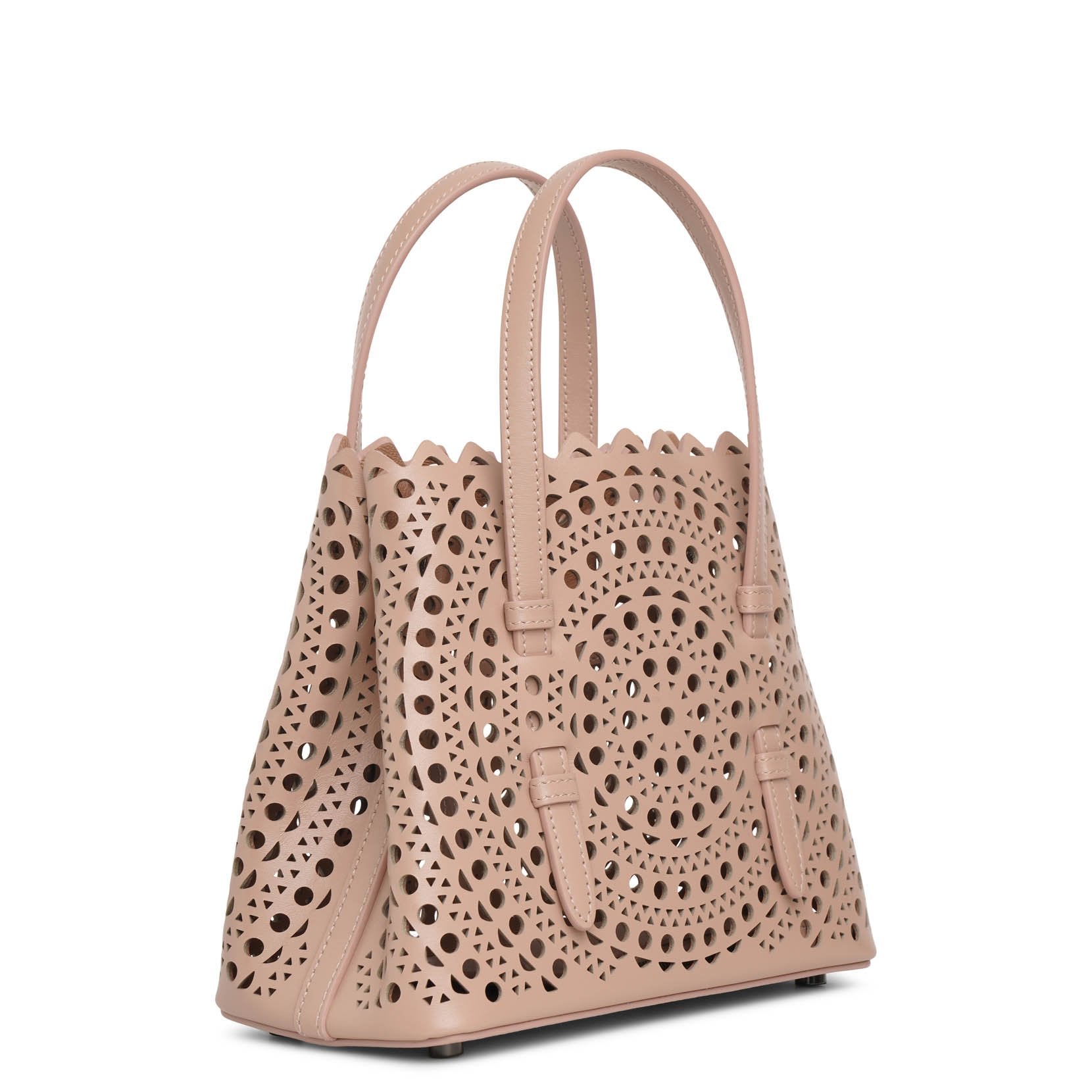 Mina 20 vienne circulaire beige leather tote bag