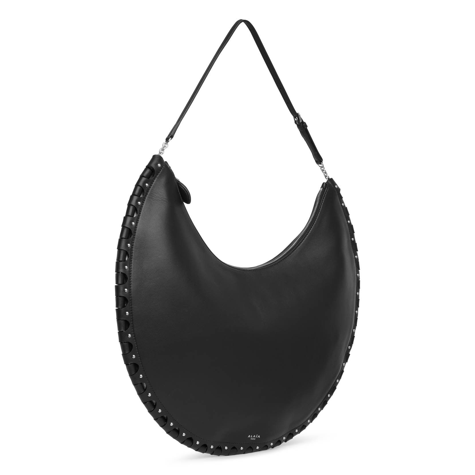 Le Demi-Lune large leather bag