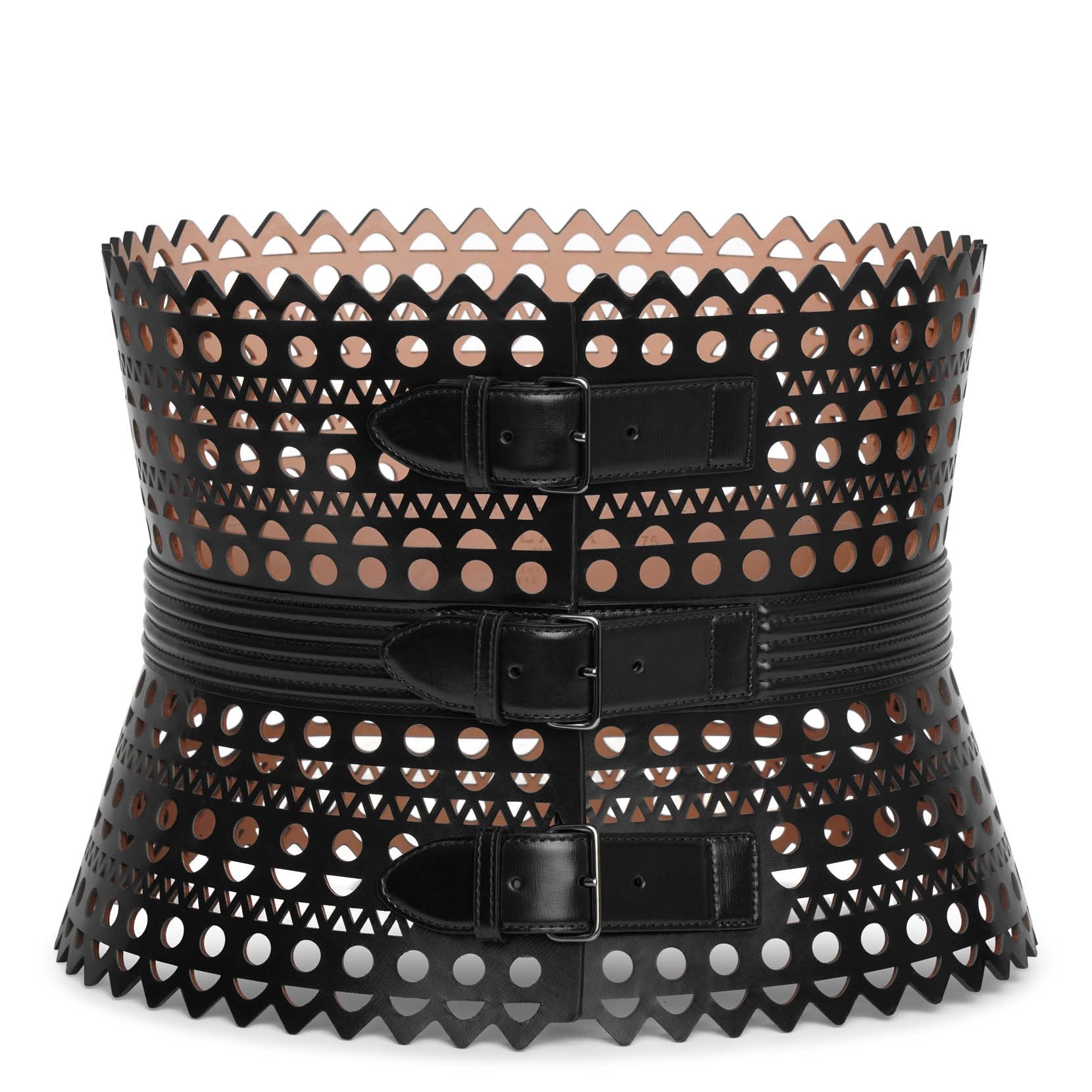 Le Corset black leather belt