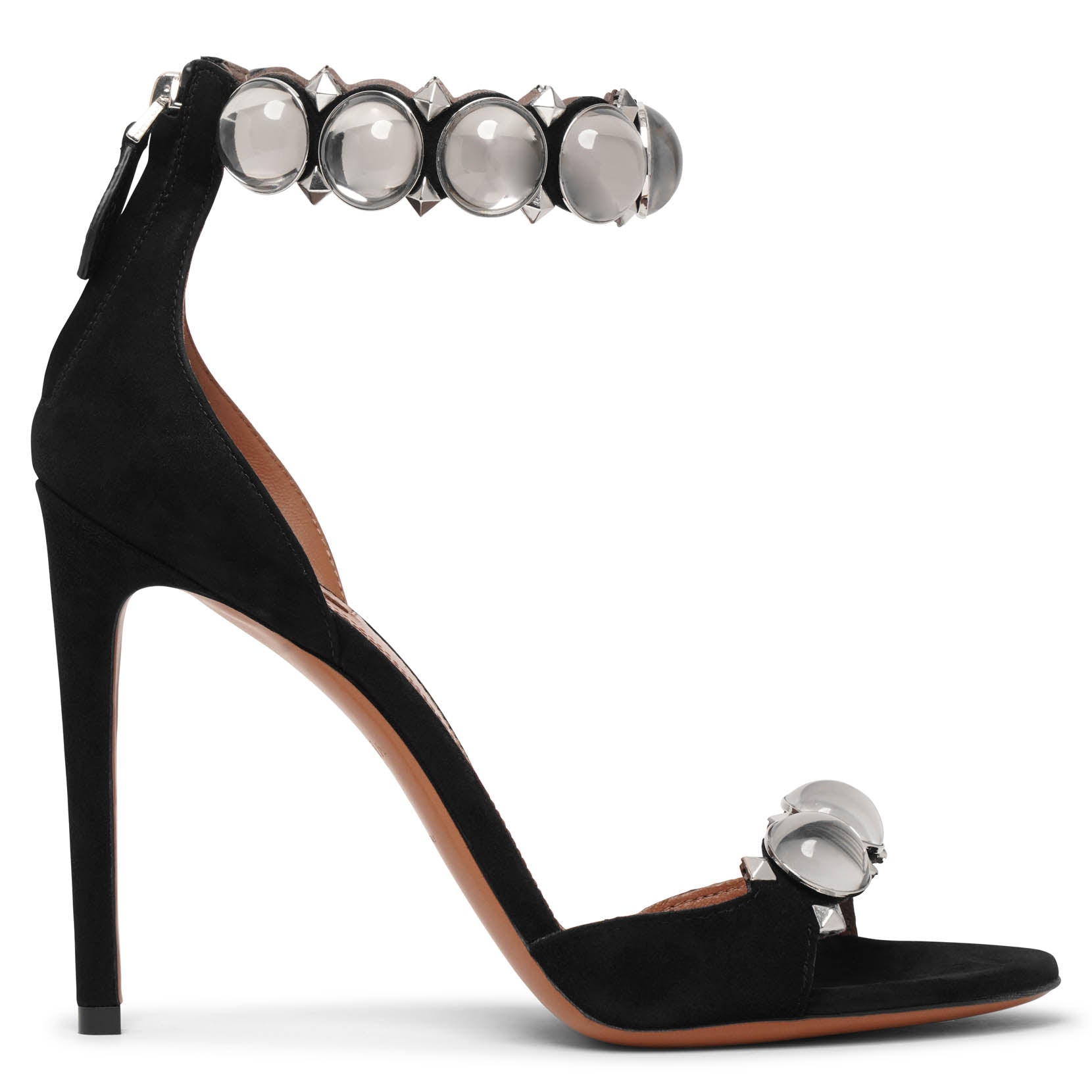 La Bombe 110 black plexi sandals