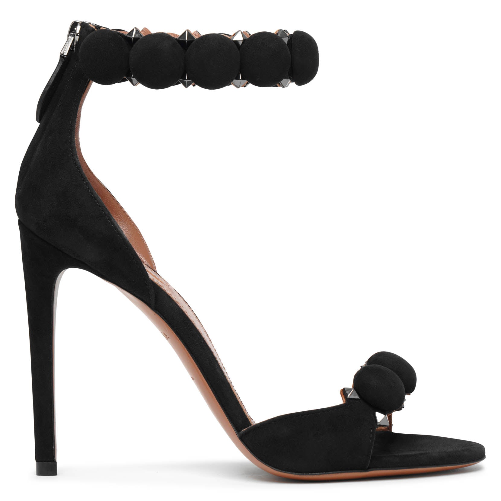 La Bombe 110 black suede sandals
