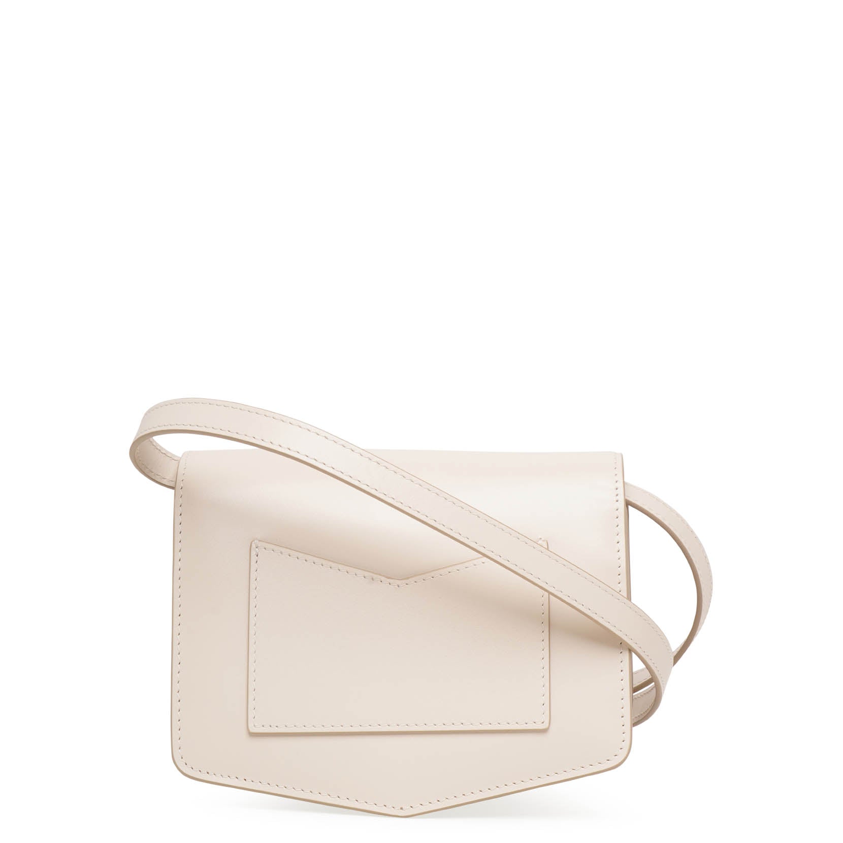 Le Papa Small ivory box calf leather bag
