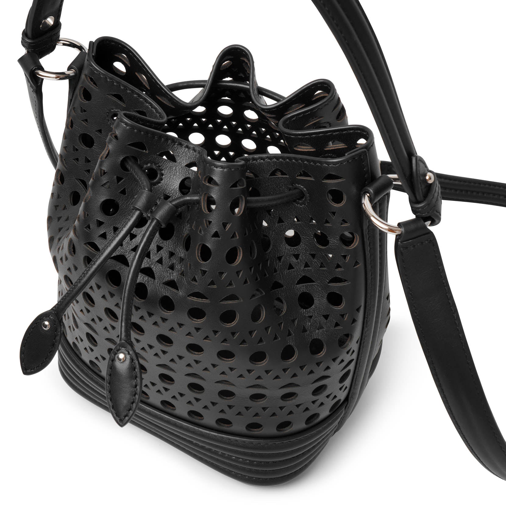 Le Seau Small black vienne bucket bag