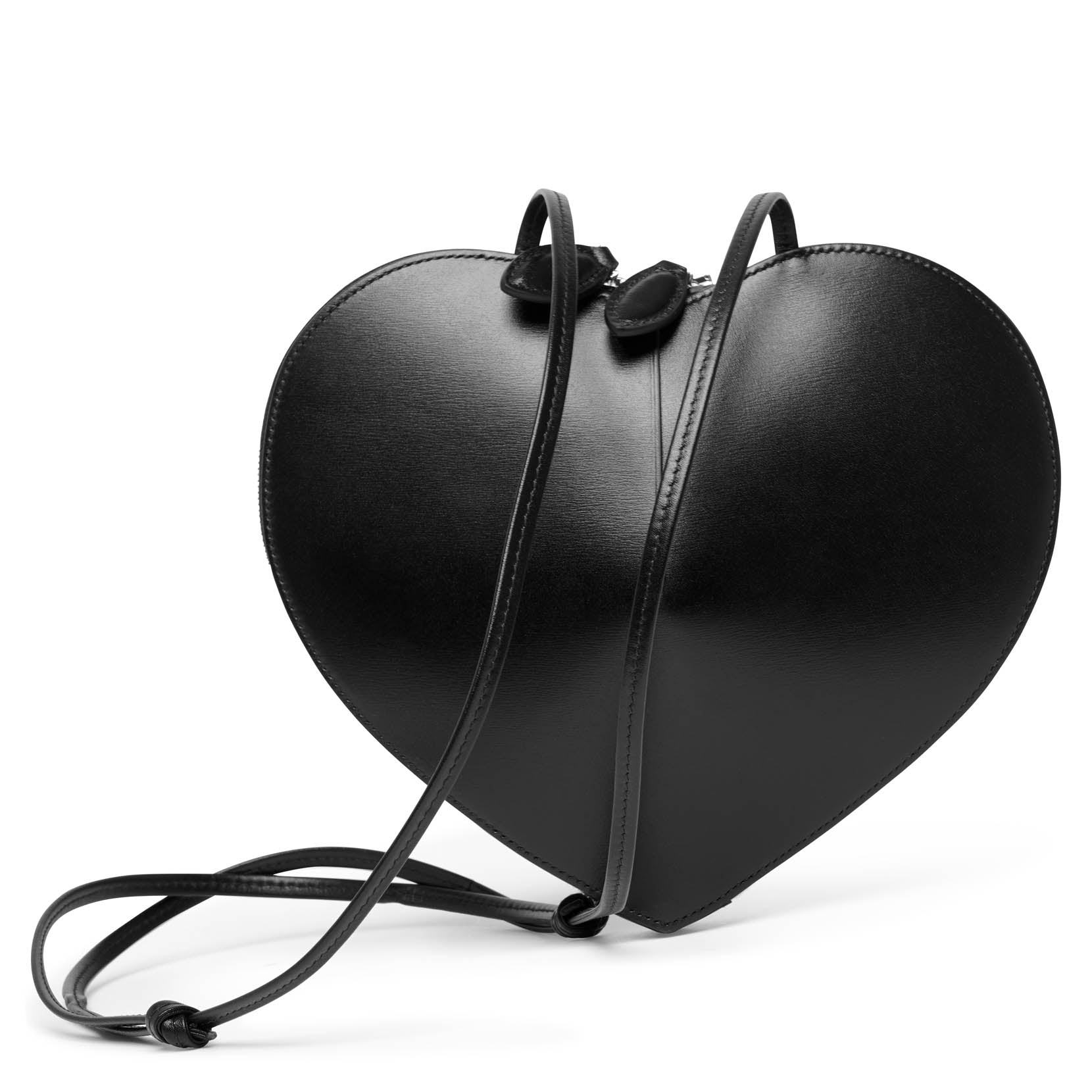 Le Coeur black leather crossbody bag
