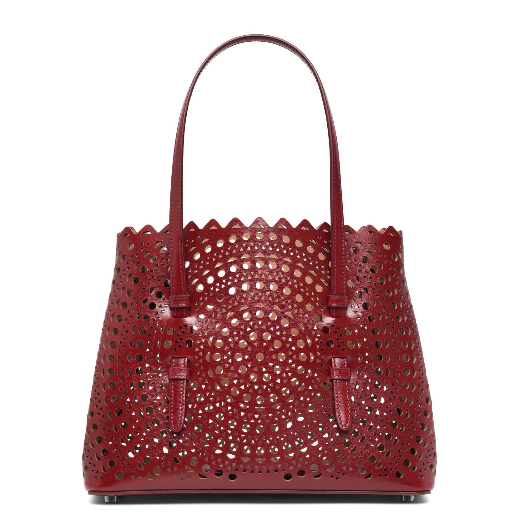 Mina 25 circulaire bordeaux tote bag