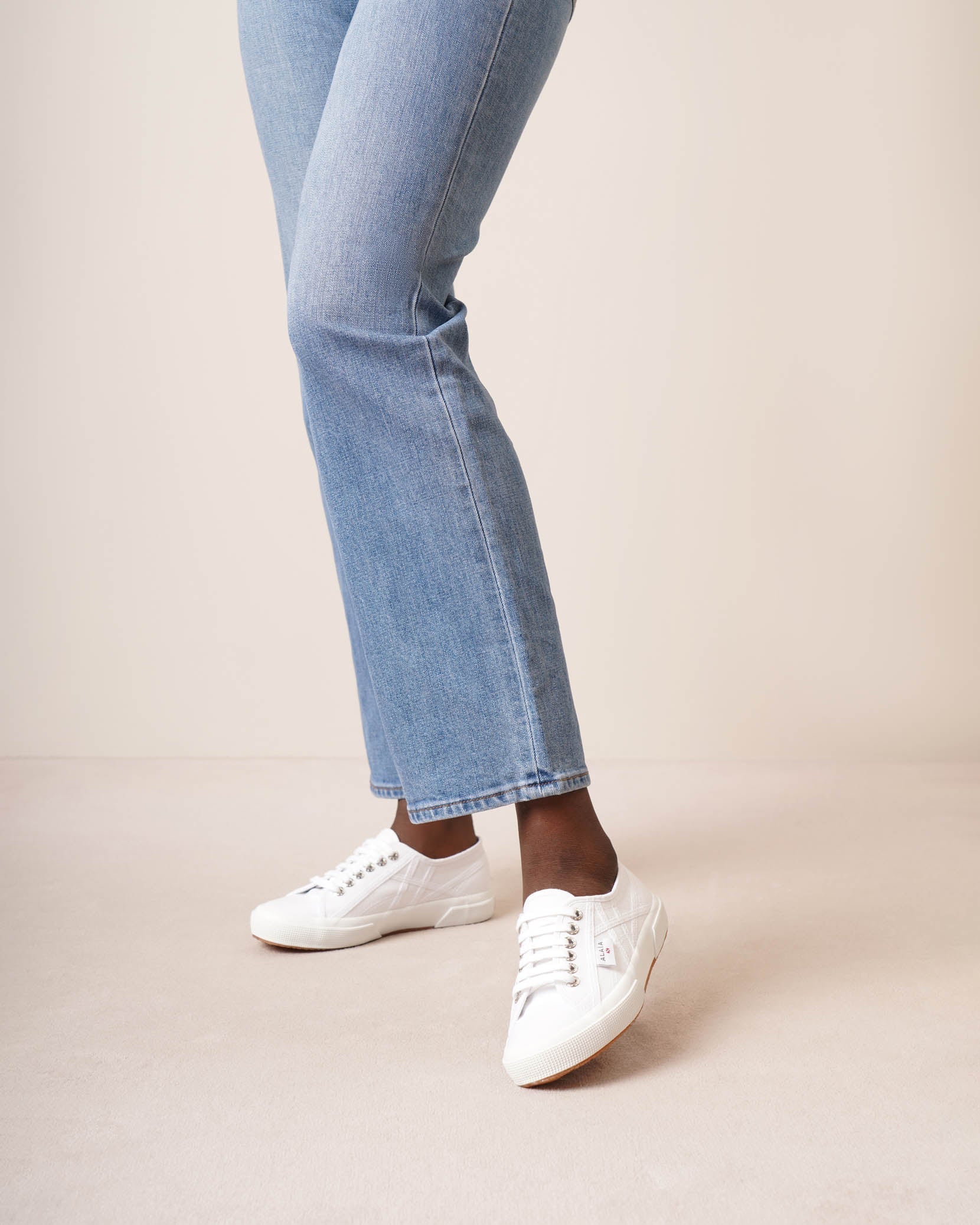 Superga white canvas sneakers