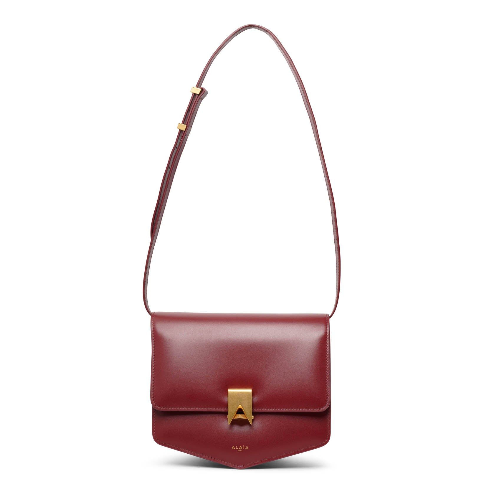 Le Papa medium dark red leather bag
