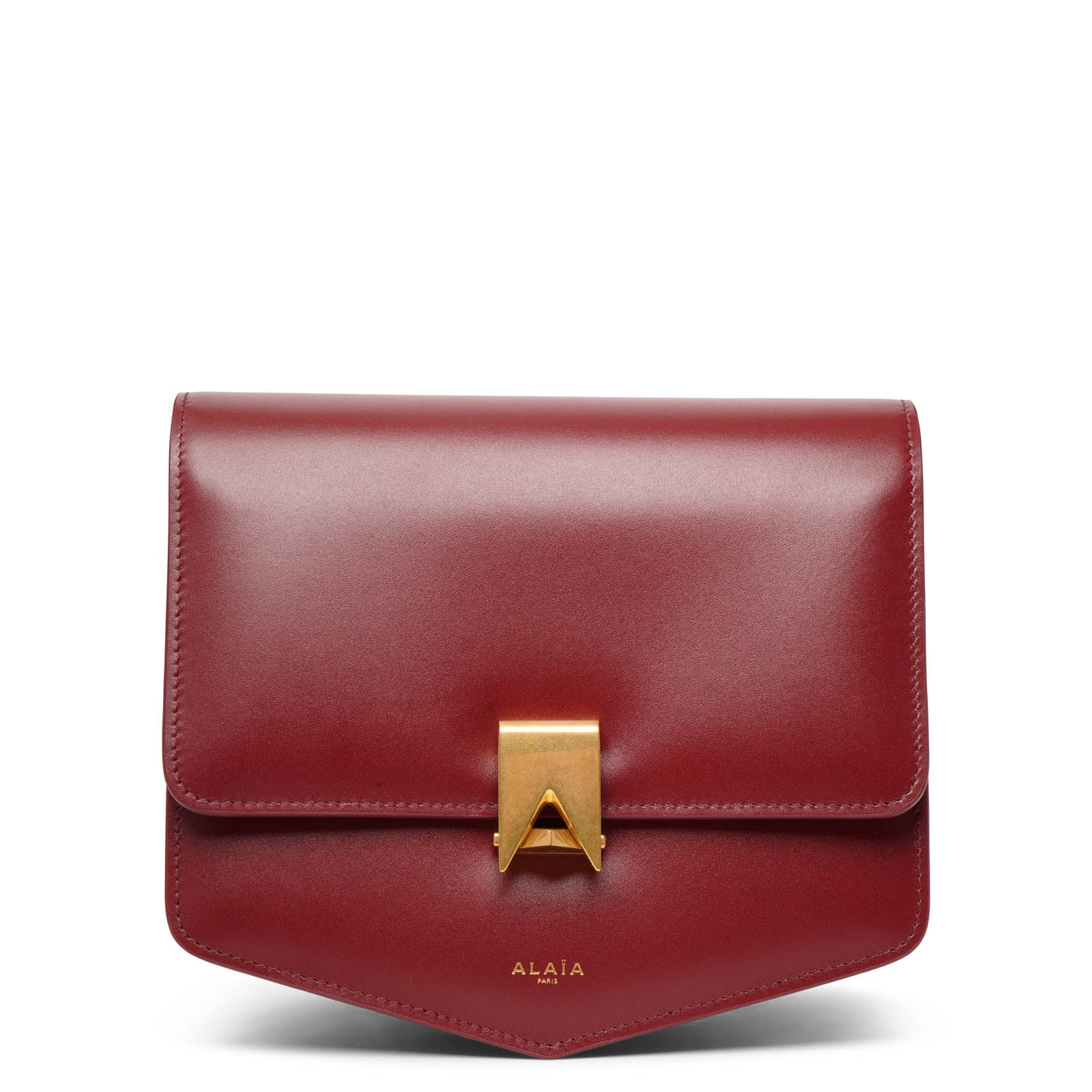 Le Papa medium dark red leather bag