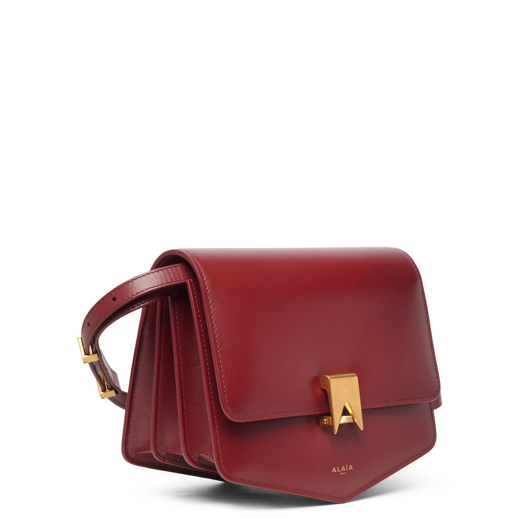 Le Papa medium dark red leather bag