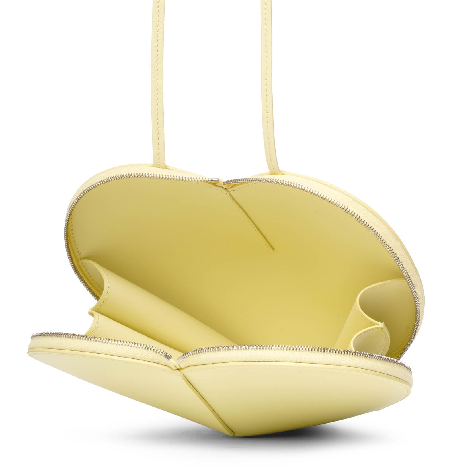 Le Coeur yellow leather crossbody bag