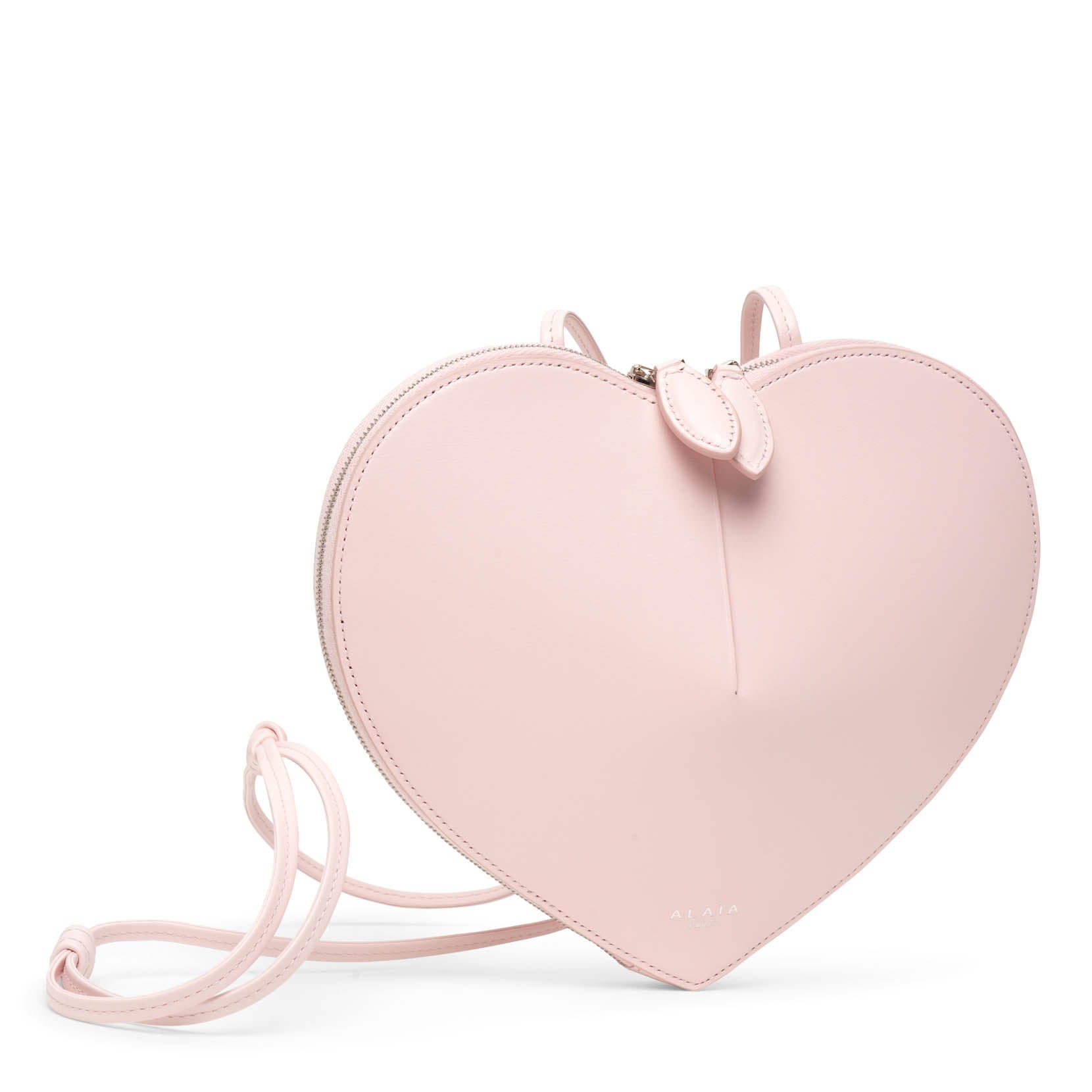 Le Coeur pink leather crossbody bag