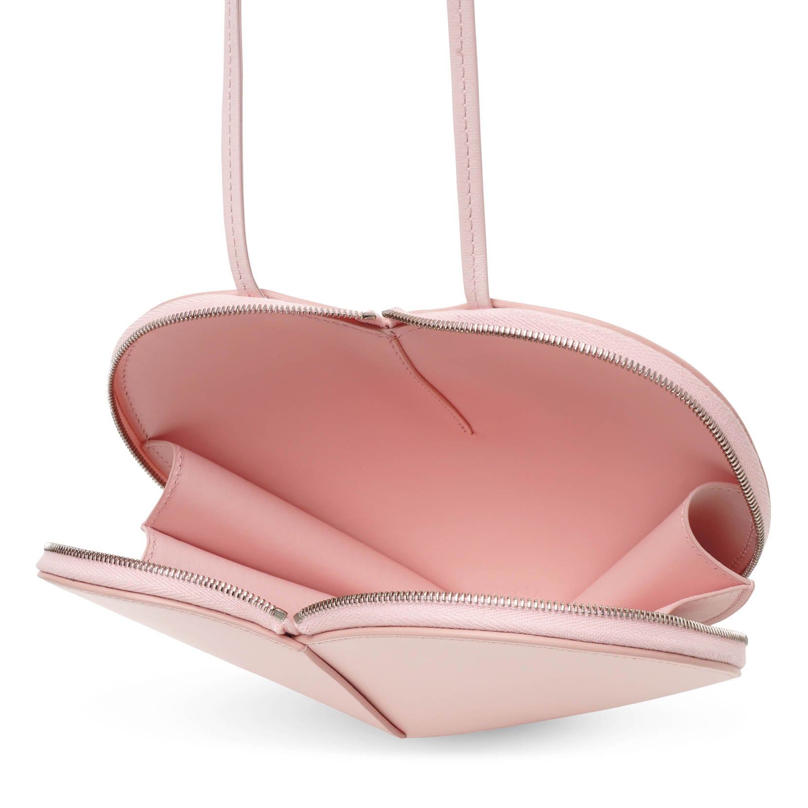 Le Coeur pink leather crossbody bag