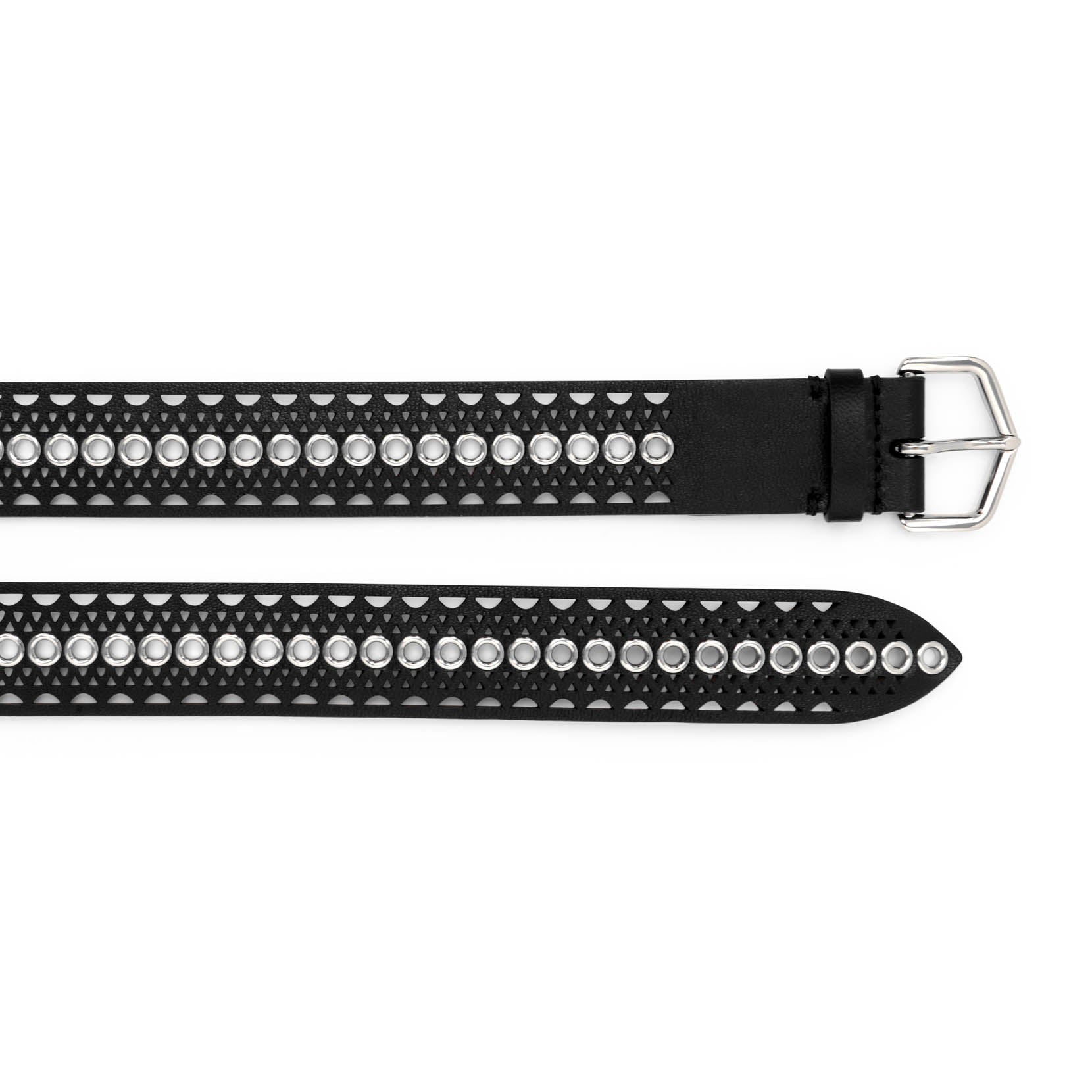 Neo vienne eyelets leather belt