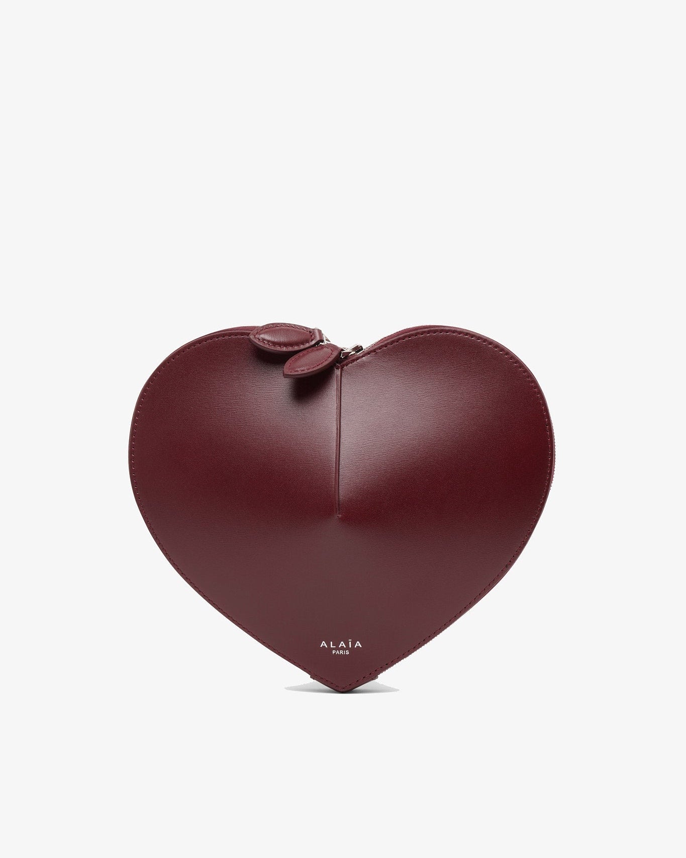 Le Coeur dark red leather crossbody bag