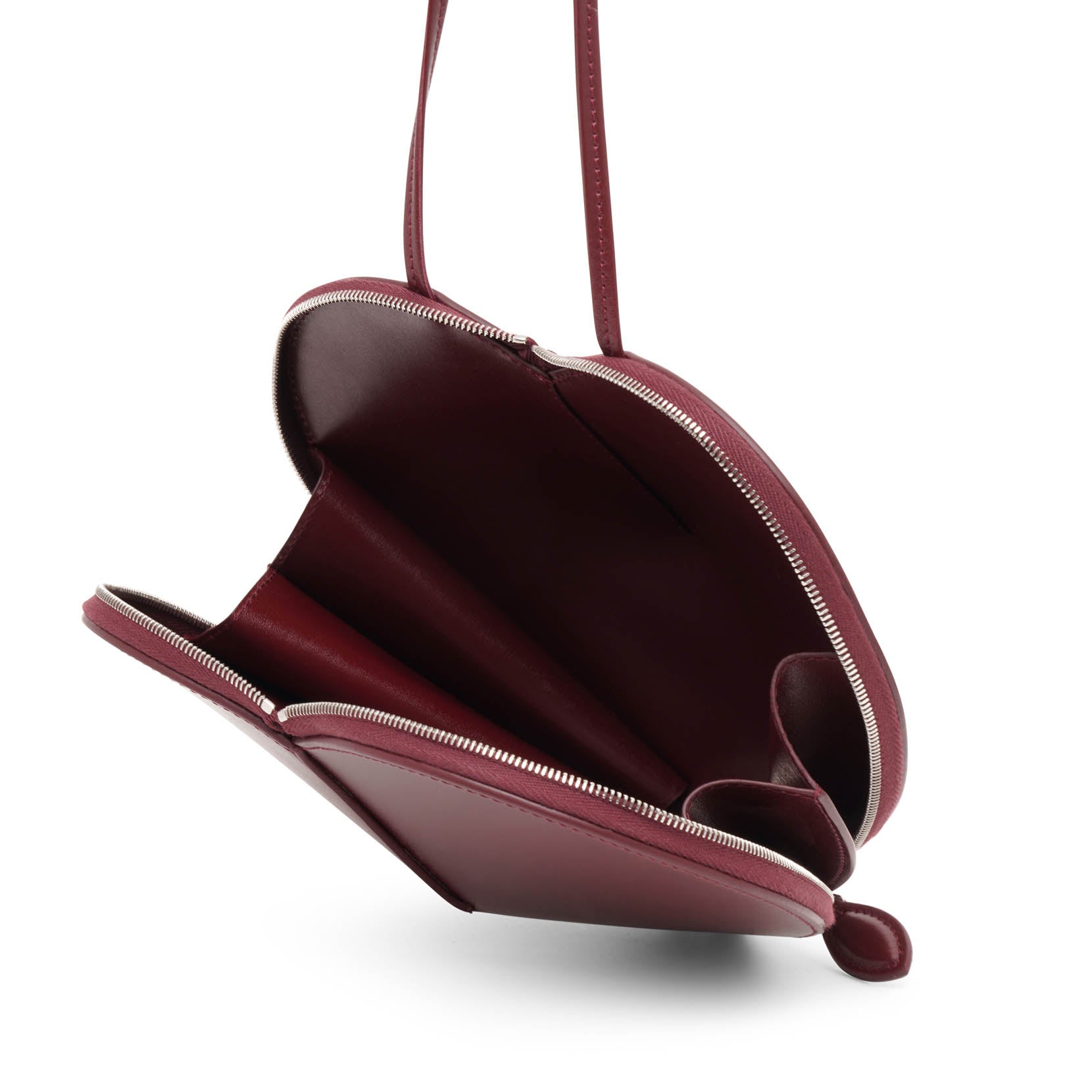 Le Coeur dark red leather crossbody bag