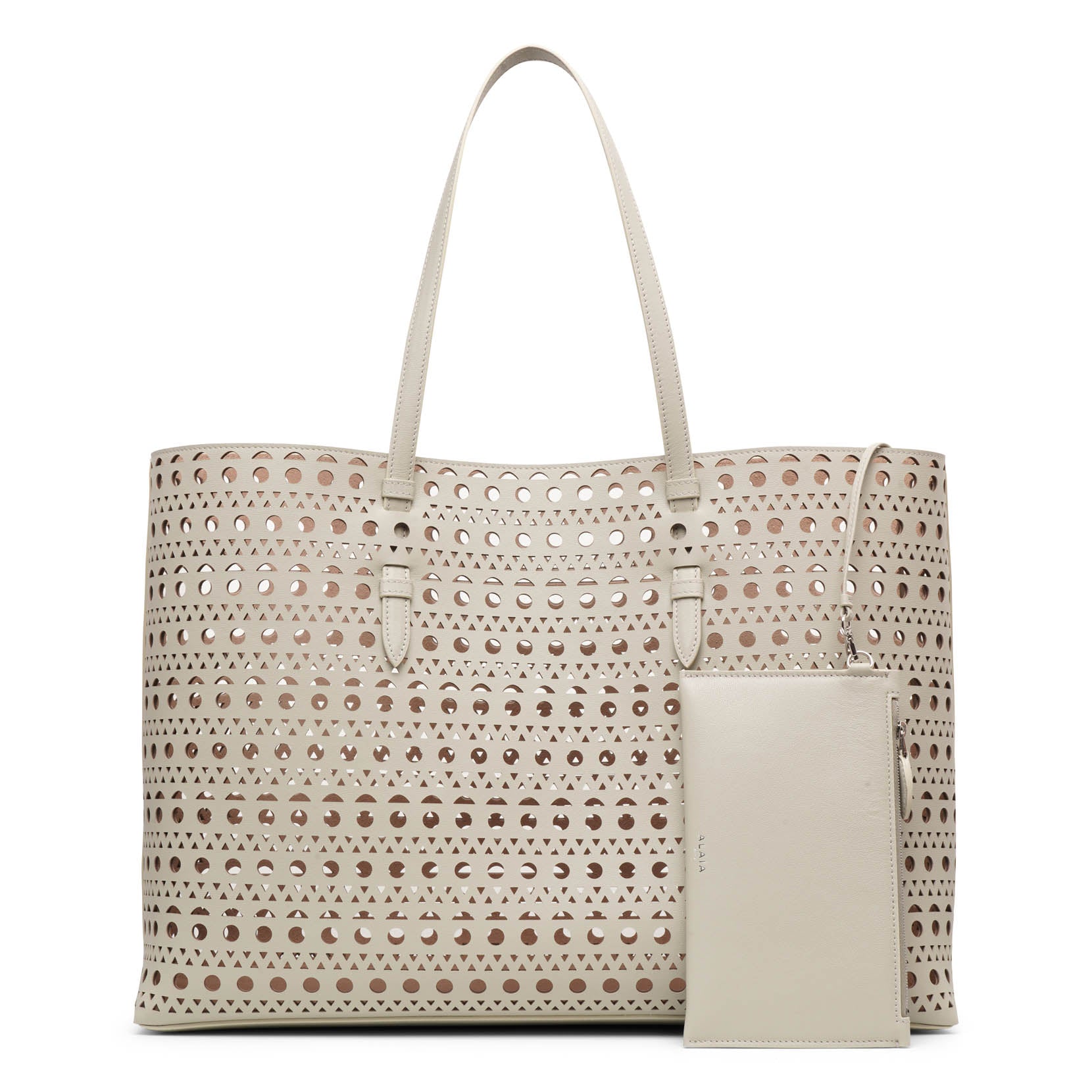 Mina 44 grey leather tote bag