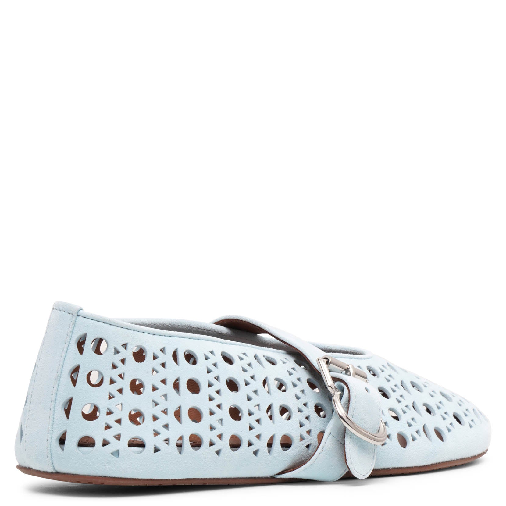 Ballerina light blue suede ballet flats